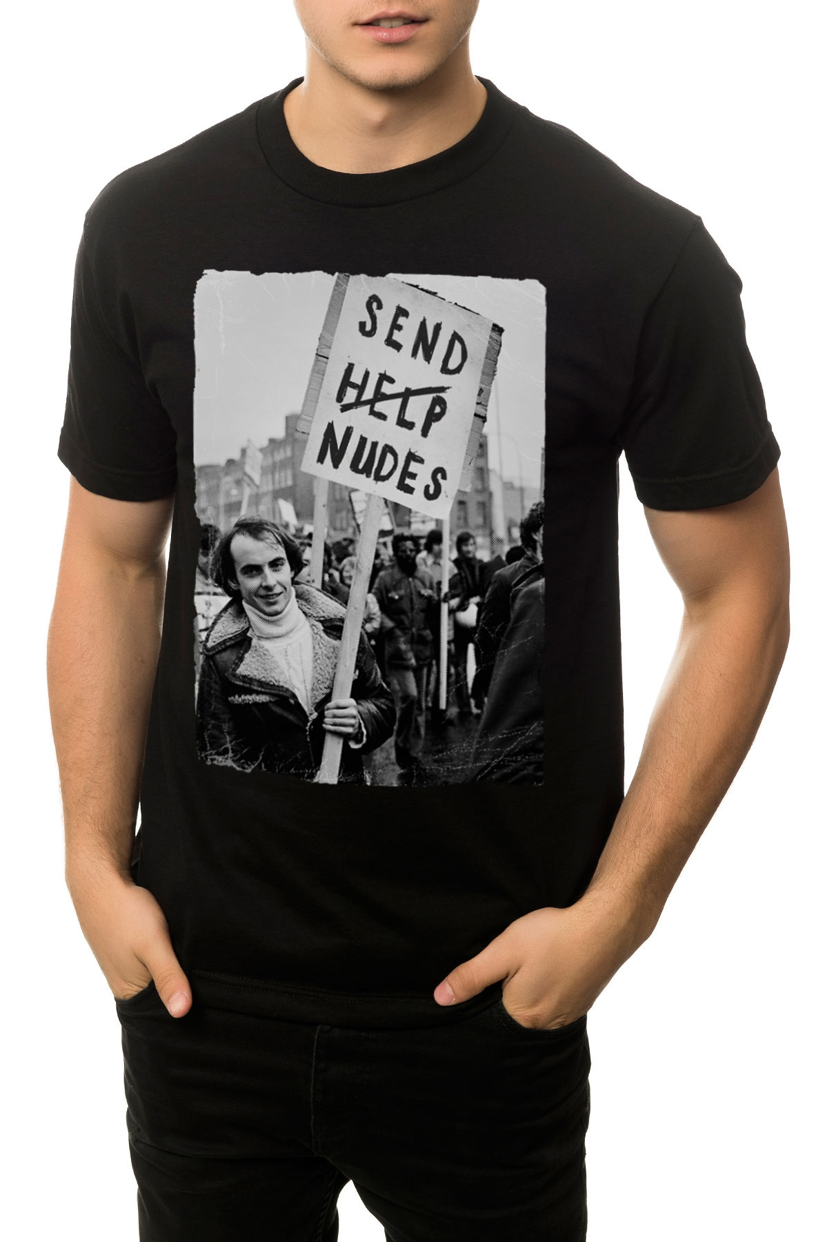 The Send Nudes Tee in Black