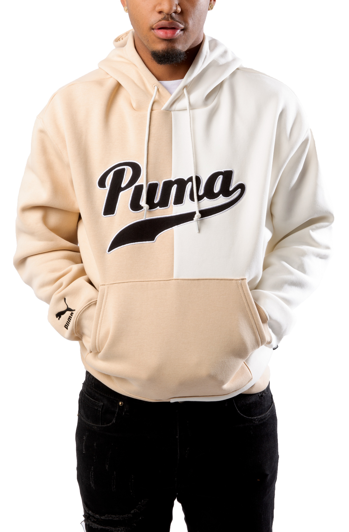PUMA - Men - Trend Colorbock Pullover Hoodie - Black/Grey - Nohble