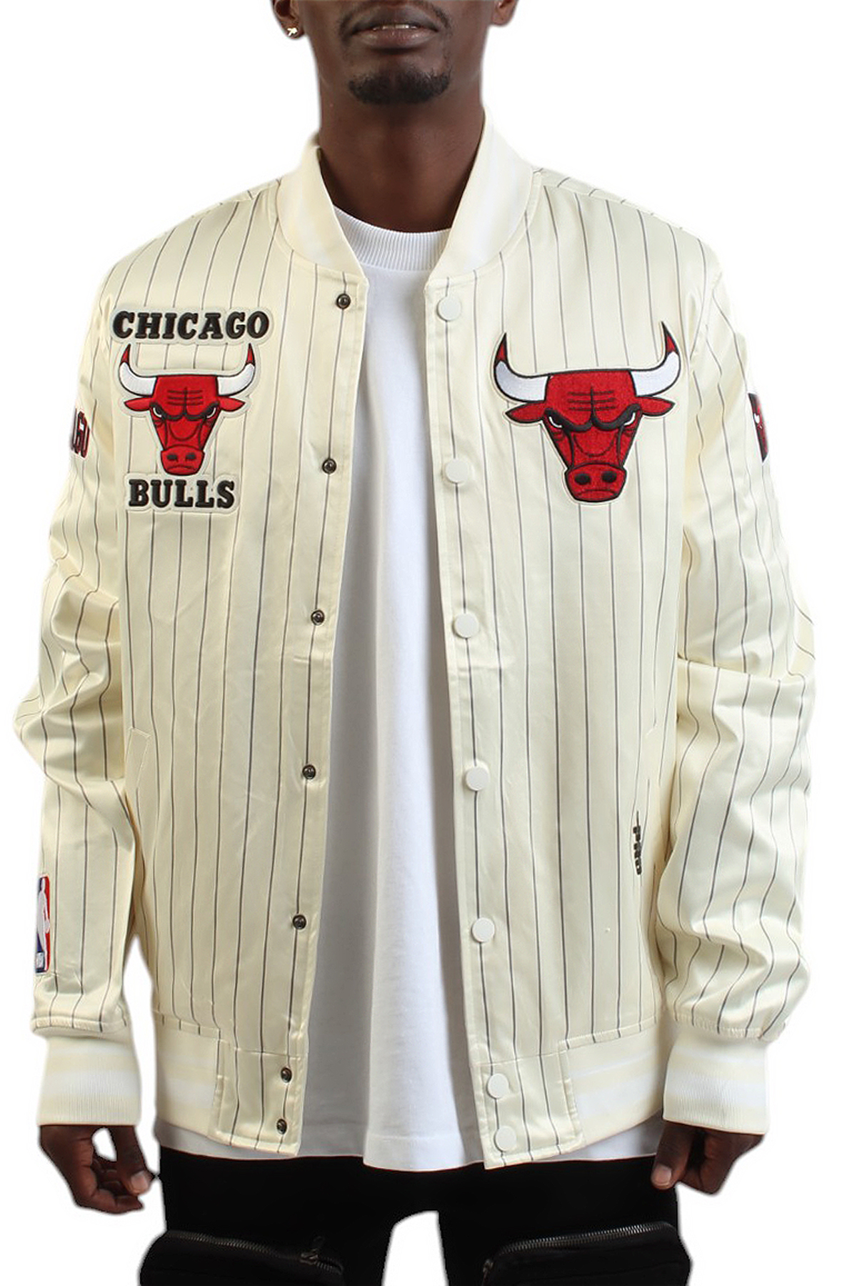 Bulls Pinstripe Satin Jacket