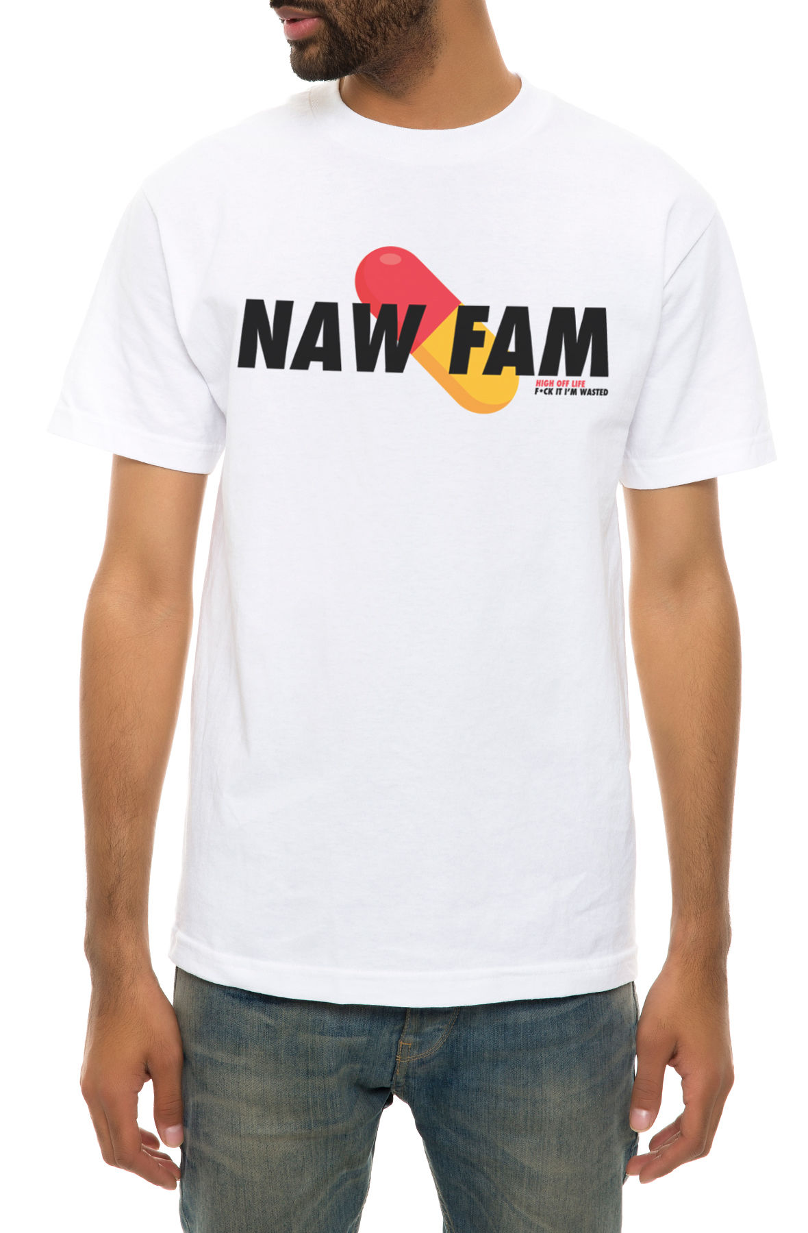 The Naw Fam Tee in White