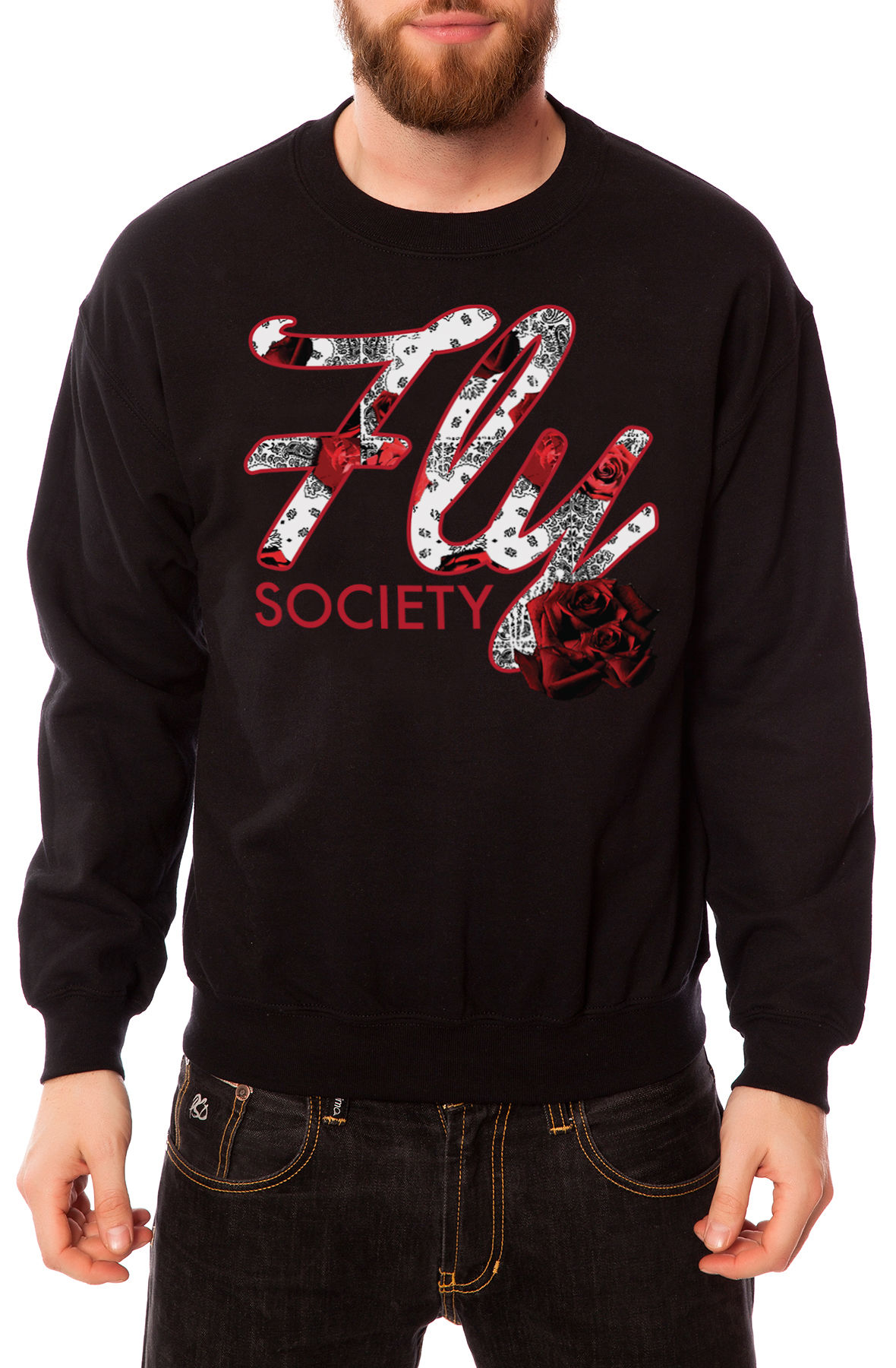 The Thorn Fly Crewneck Sweatshirt in Black