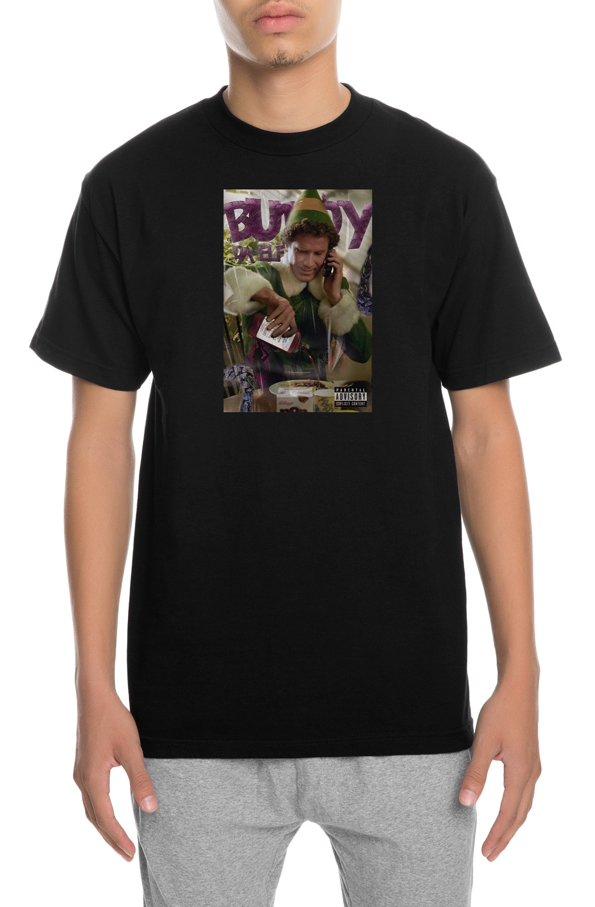 The Buddy Da Elf Tee in black