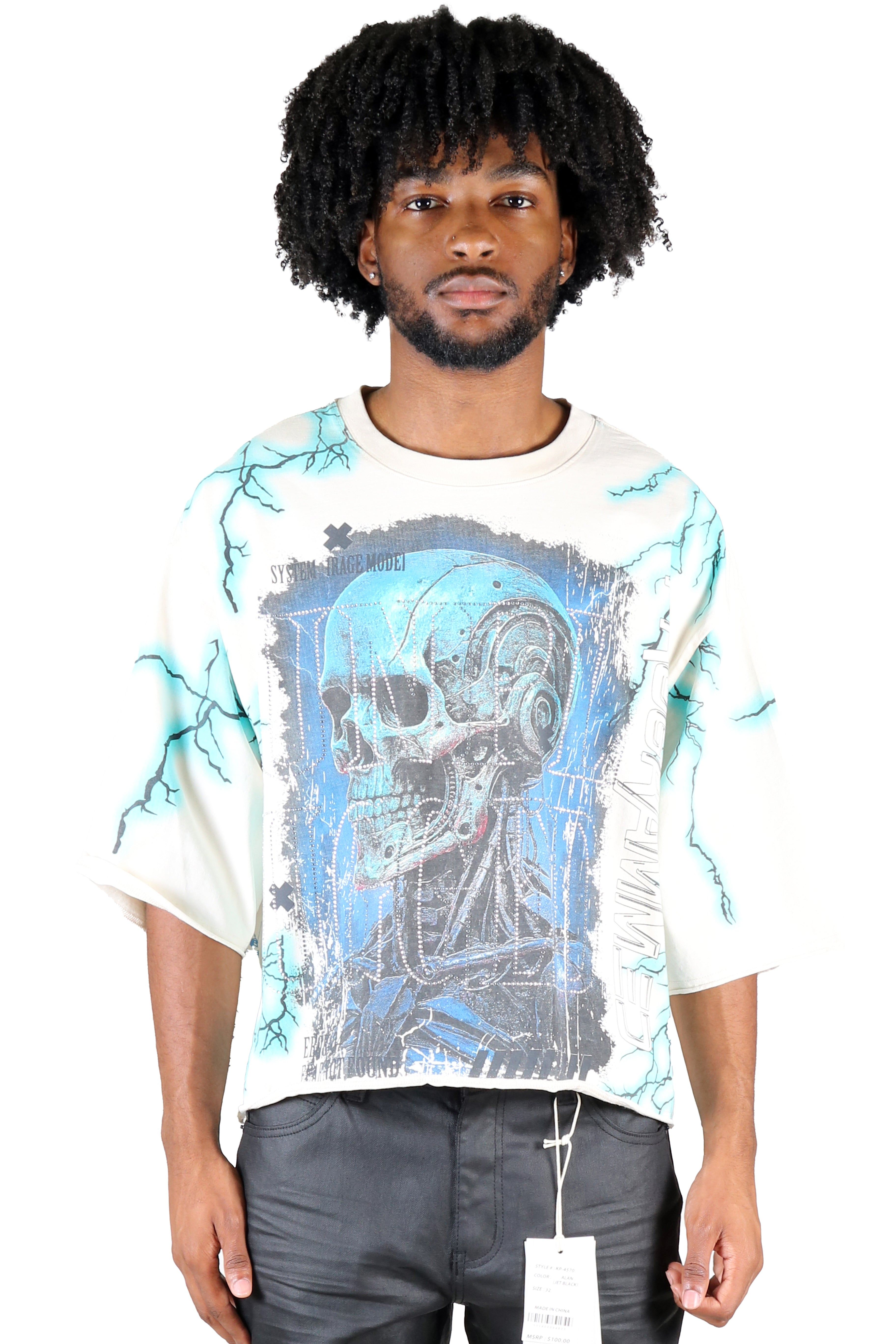 TERRABLAST S/N Jersey 3/4 Sleeve Crop Top Tee