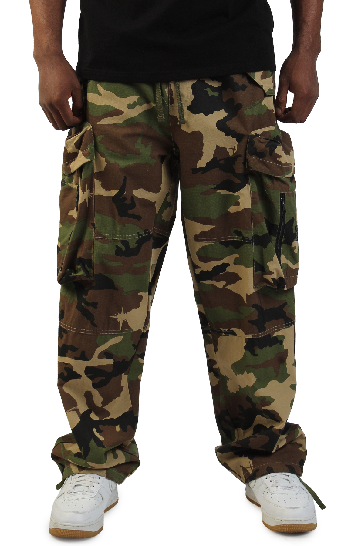 Star Camo Cargo Pants Loose Fit