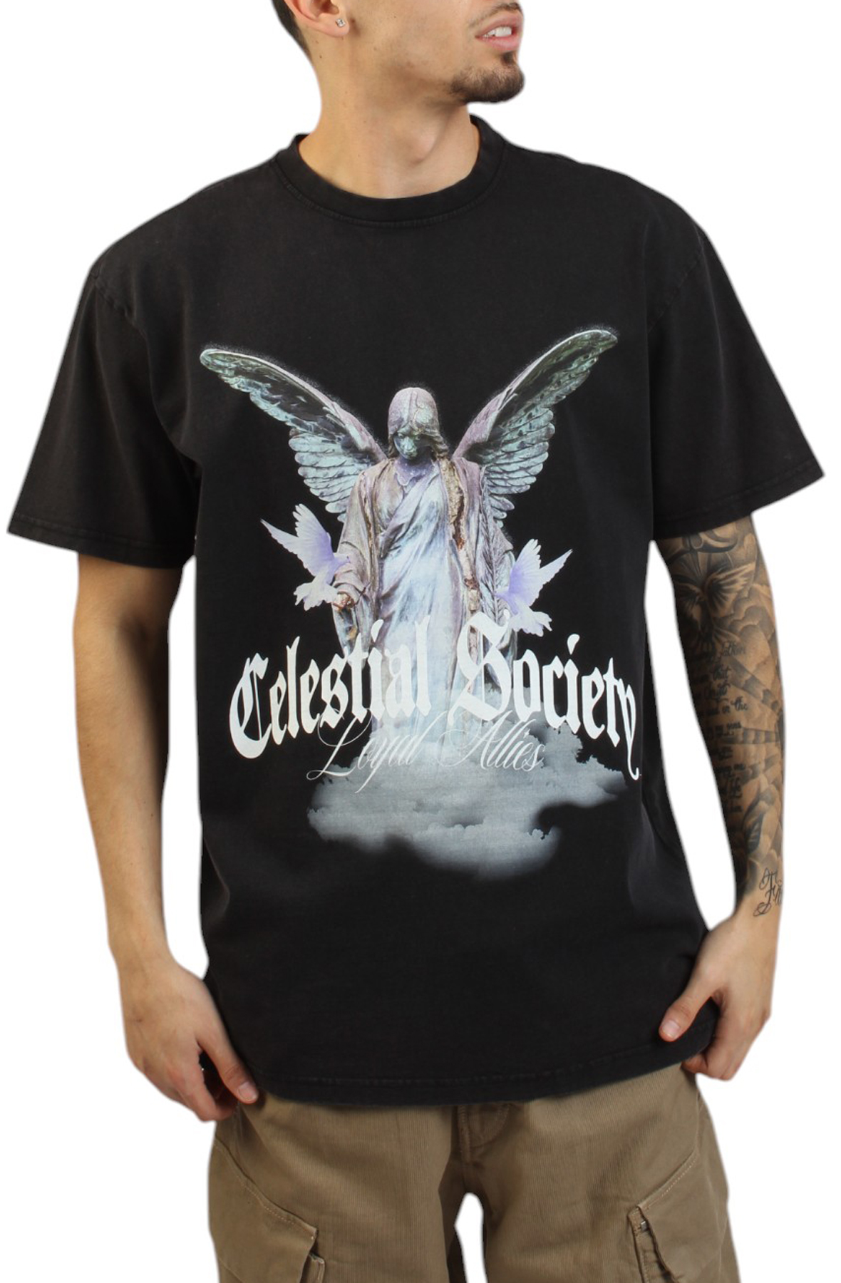 Devine Wings Tee Acid Black