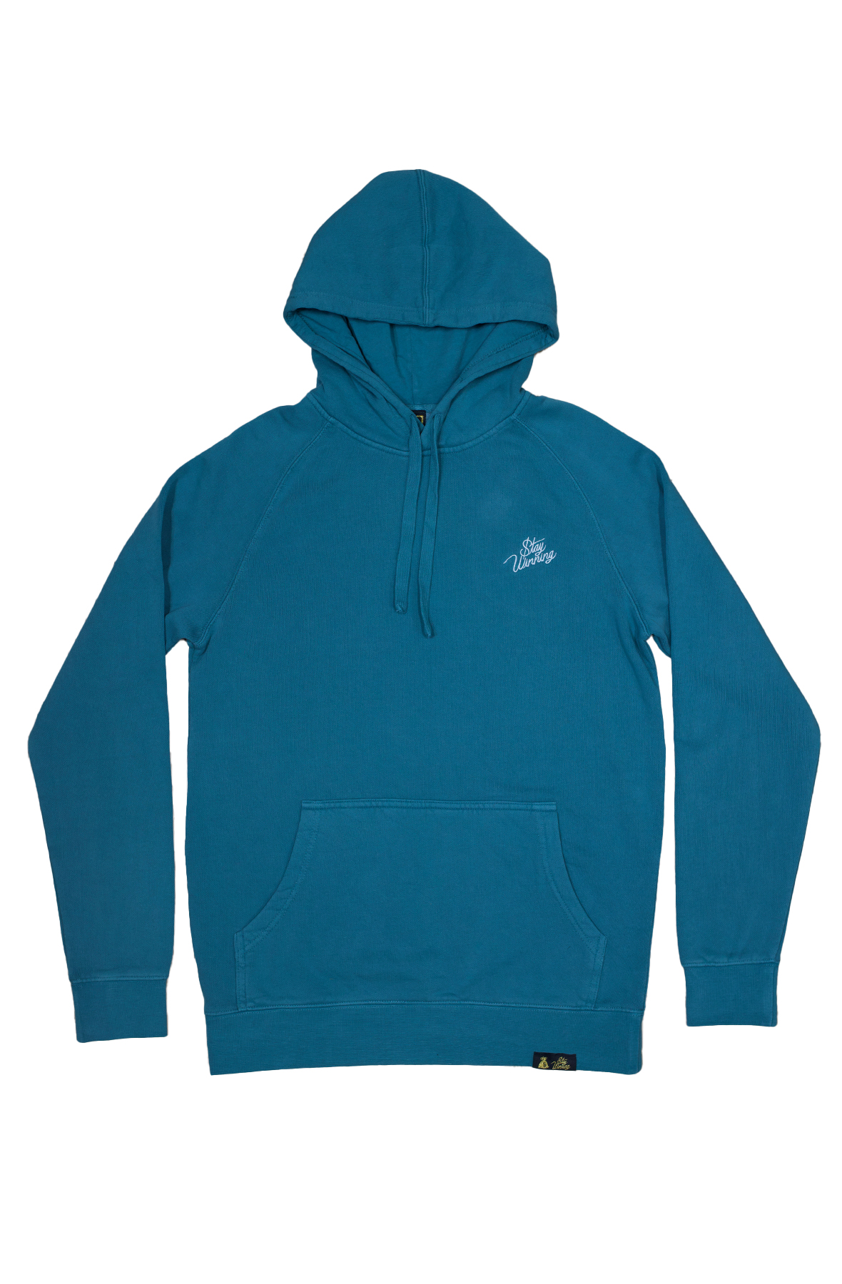 Stay Winning Faded Teal Embroidered Hoodie