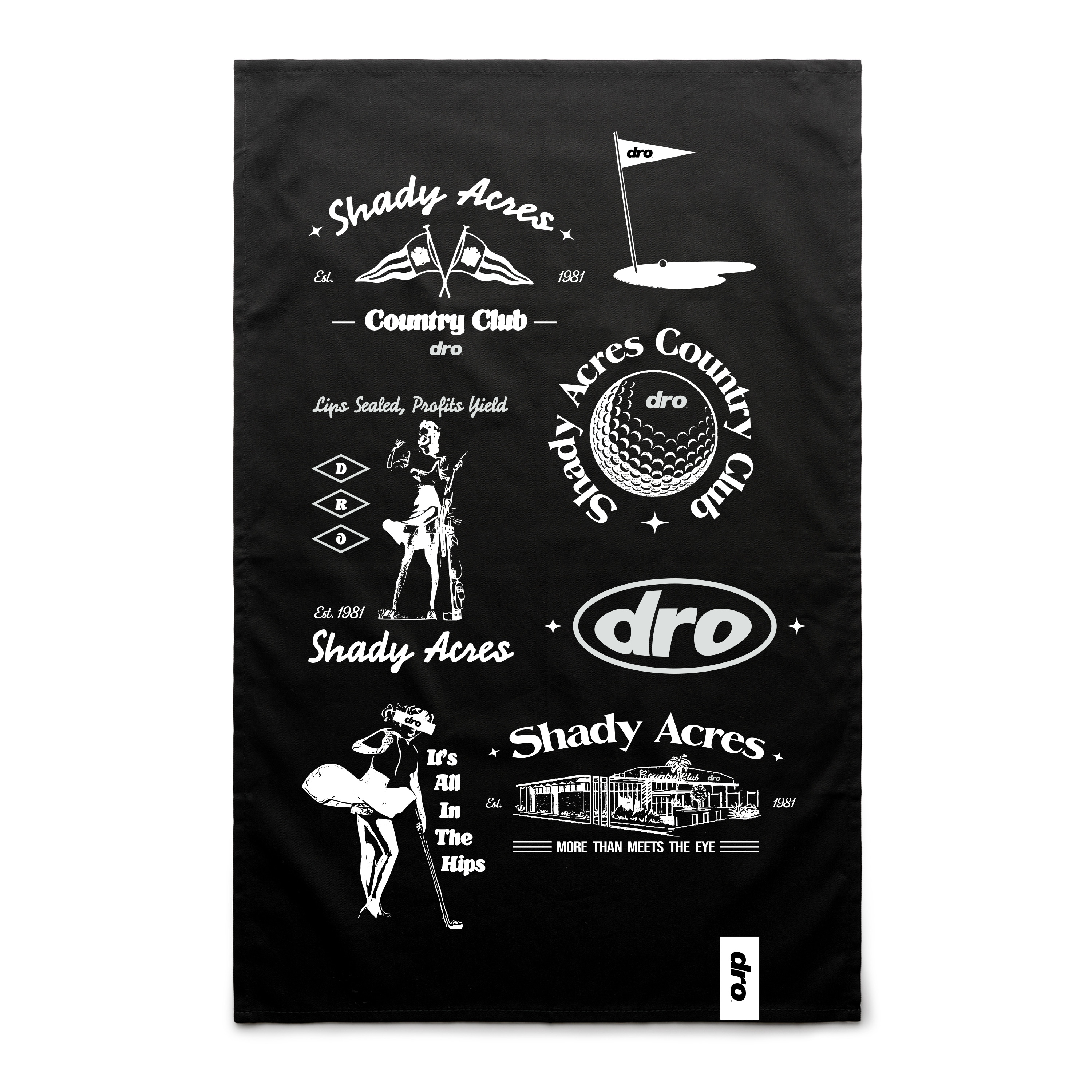 DRO Golf Towel - Black