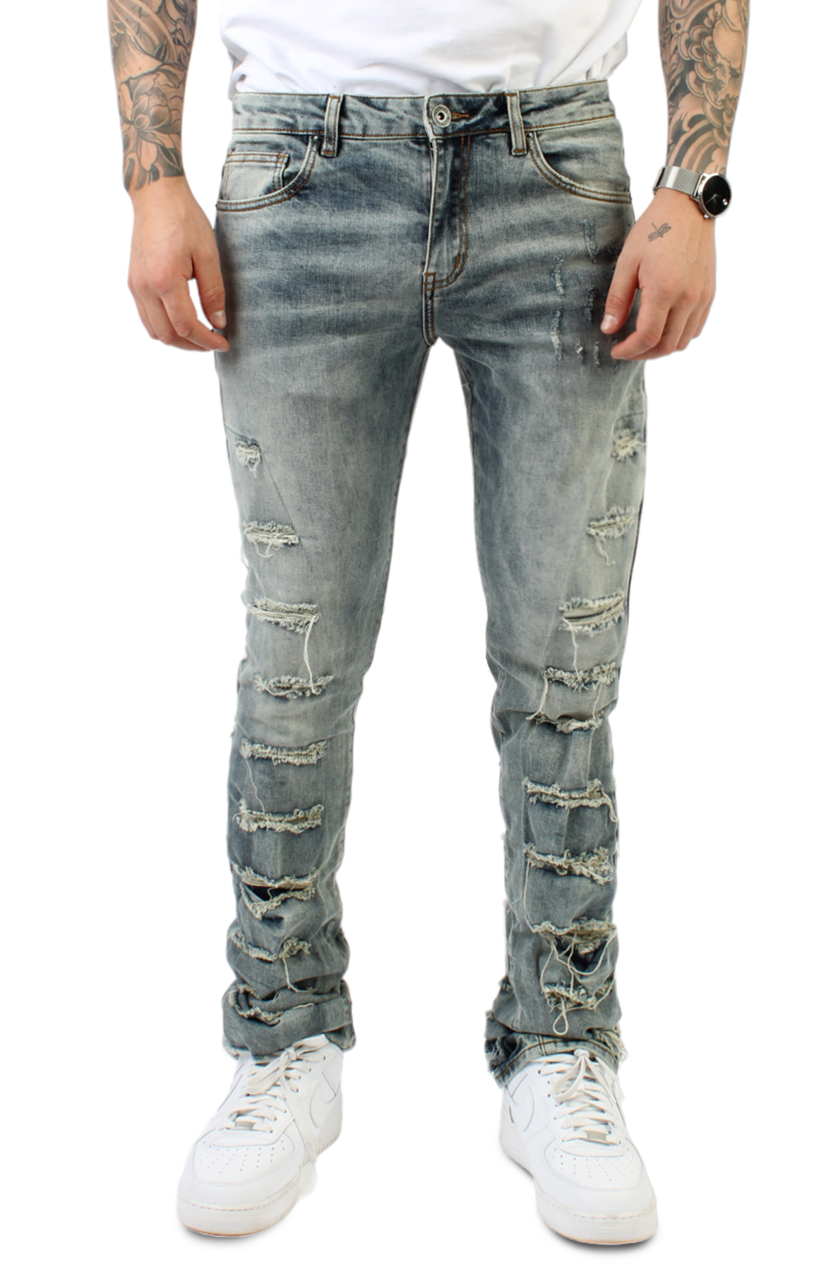 Fray Stacked Jeans