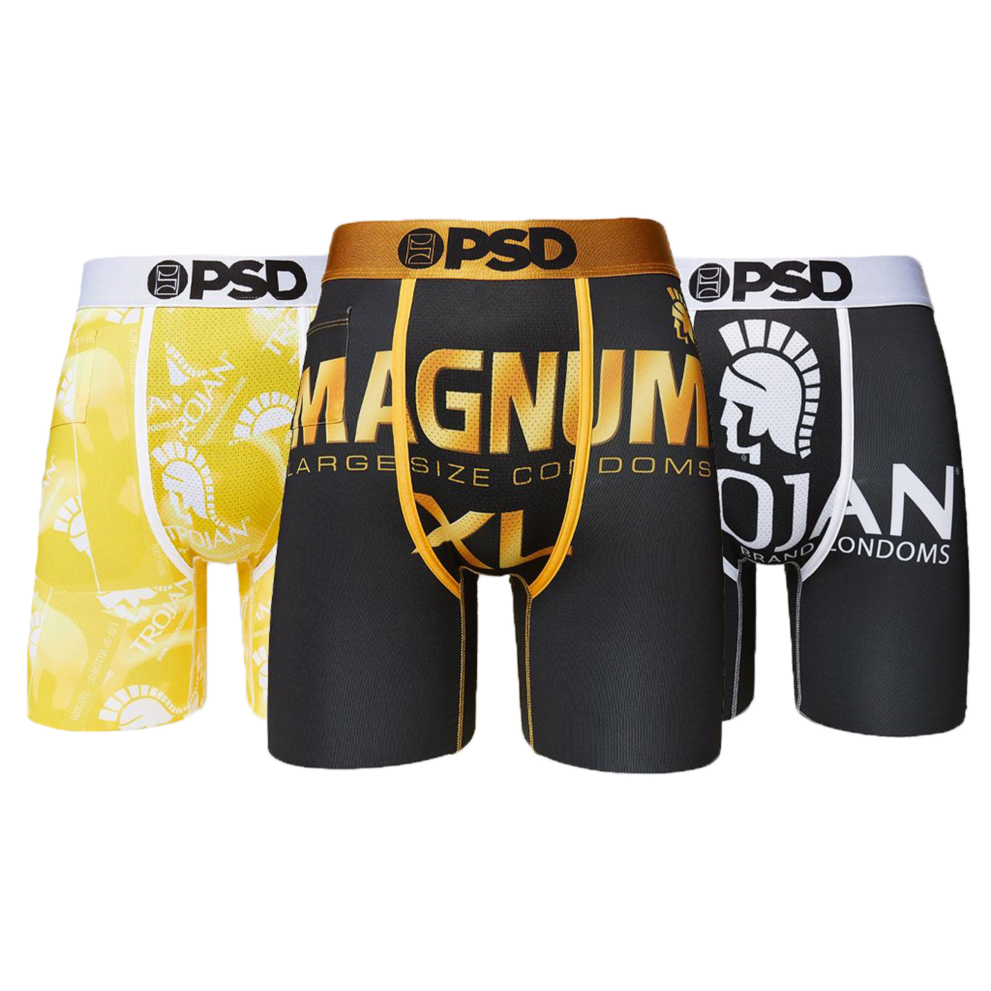 Trojan Magnum Packaging Strip and Logo PSD Sports Bra-Small 