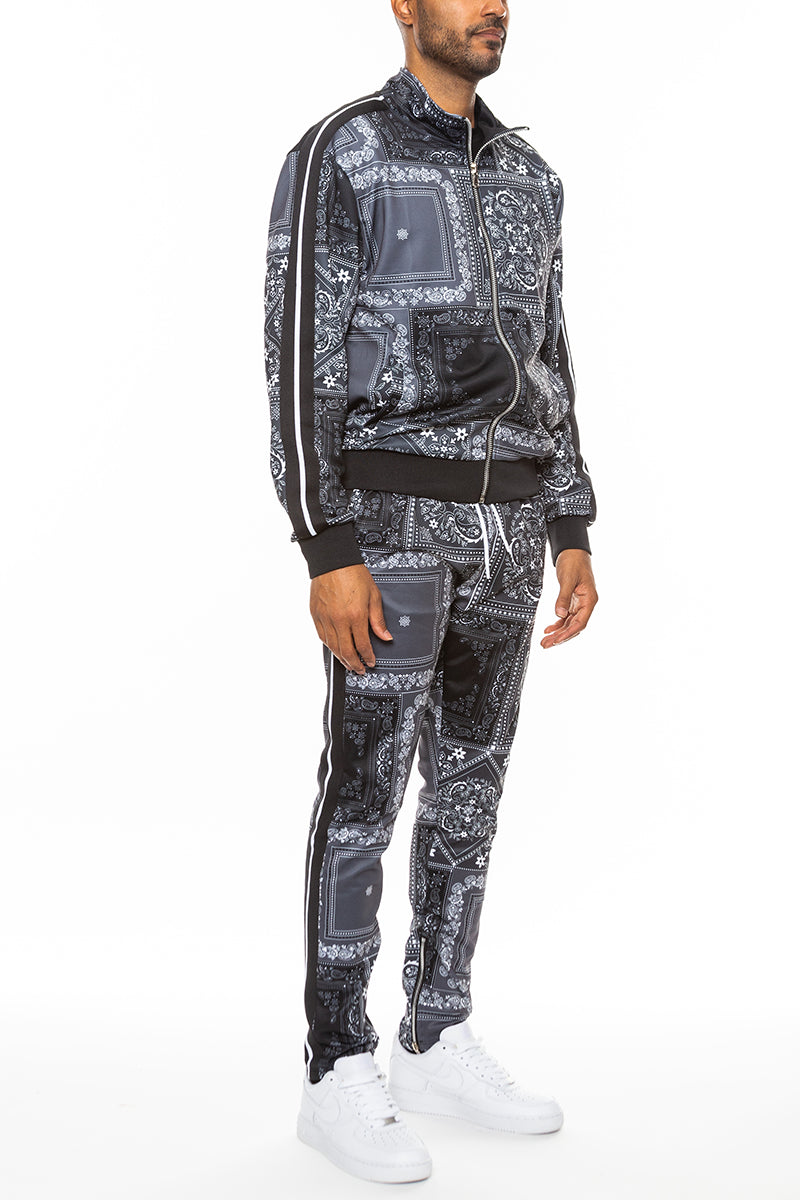 Paisley All Over Print Track Jacket Set