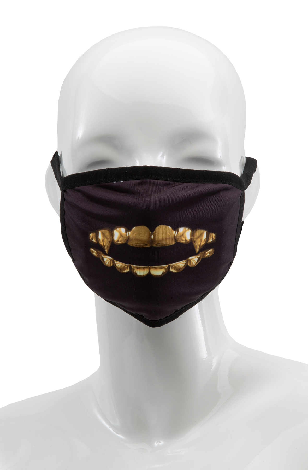 Gold Fangs Face Mask in Gold