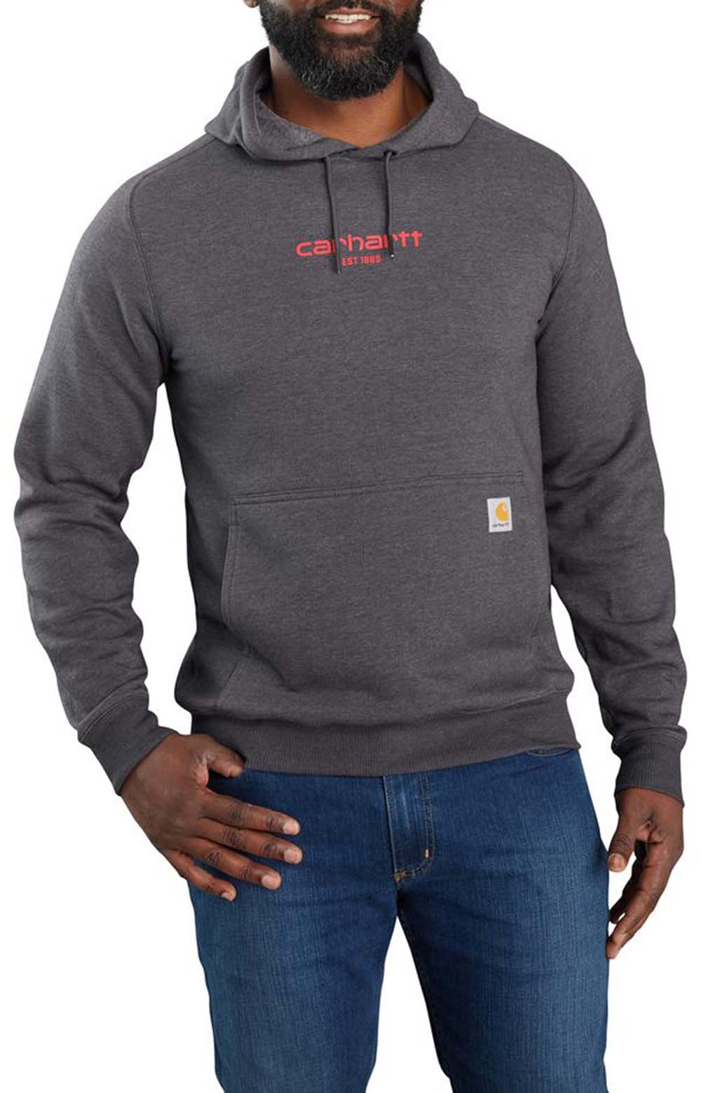 Force Relaxed Fit Lightweight Logo Graphic Sweatshirt - Carbon Heather