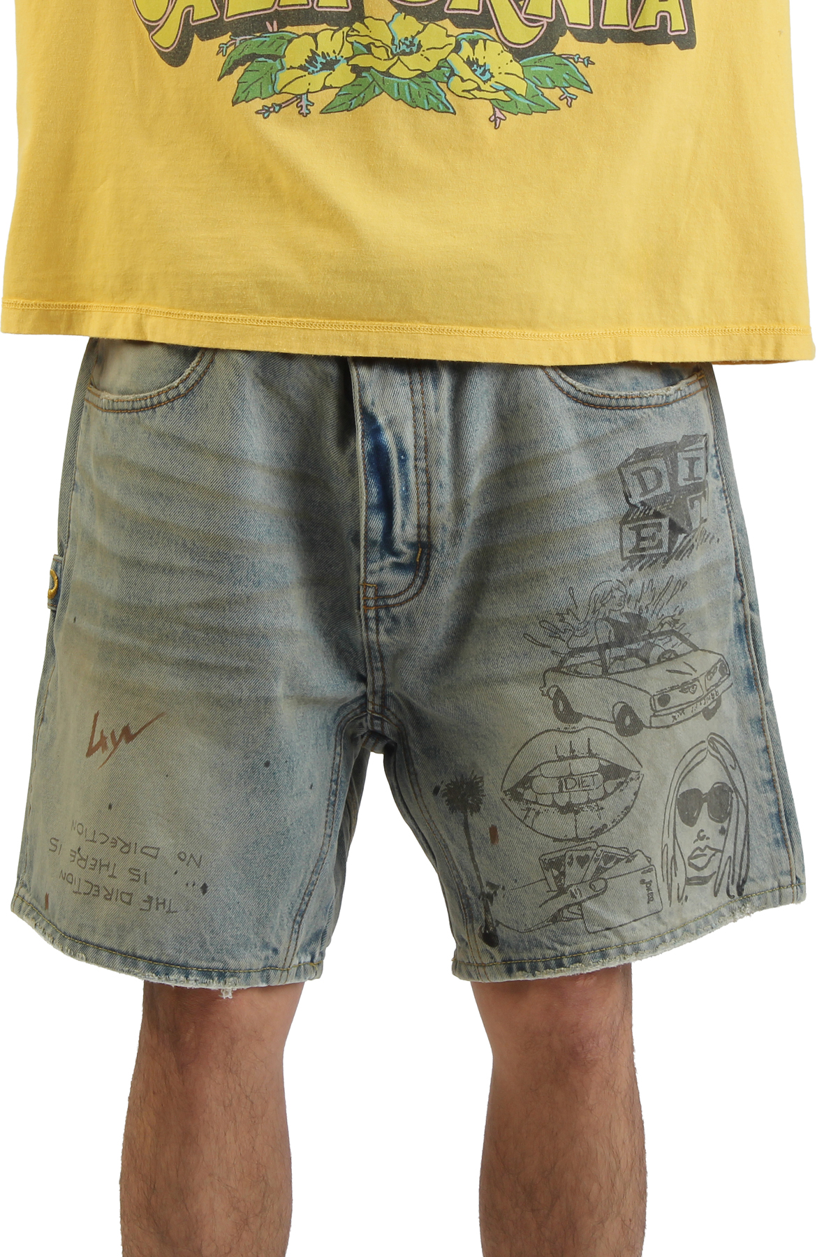Scribble Denim Short
