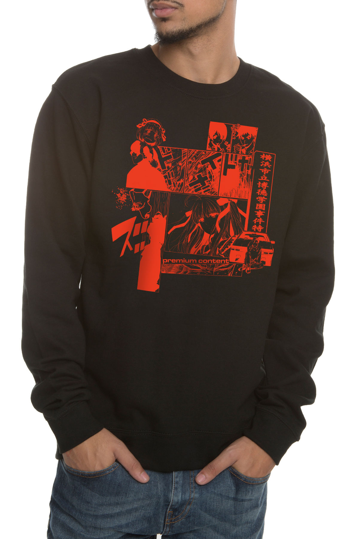 The Manga Crewneck Sweatshirt in Black