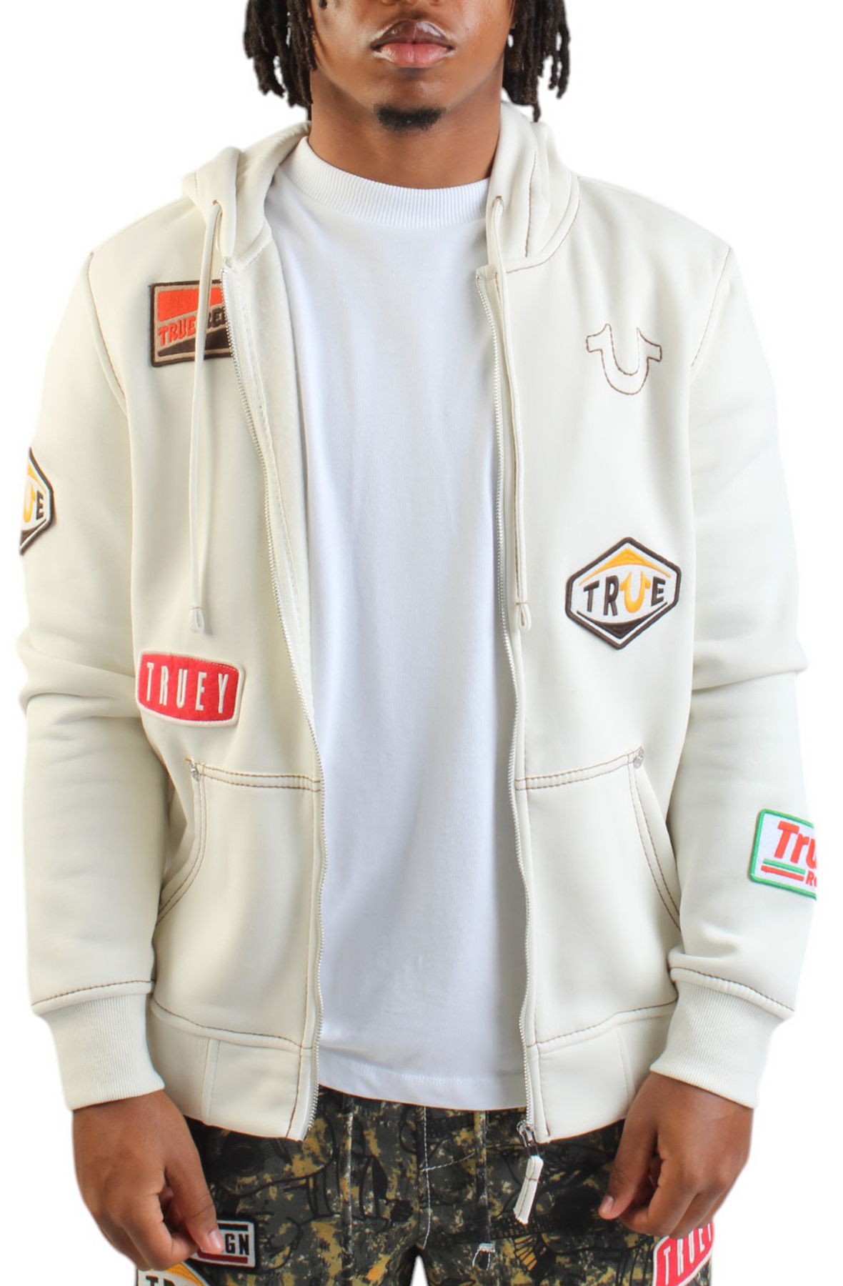 BIG T PATCH ZIP HOODIE