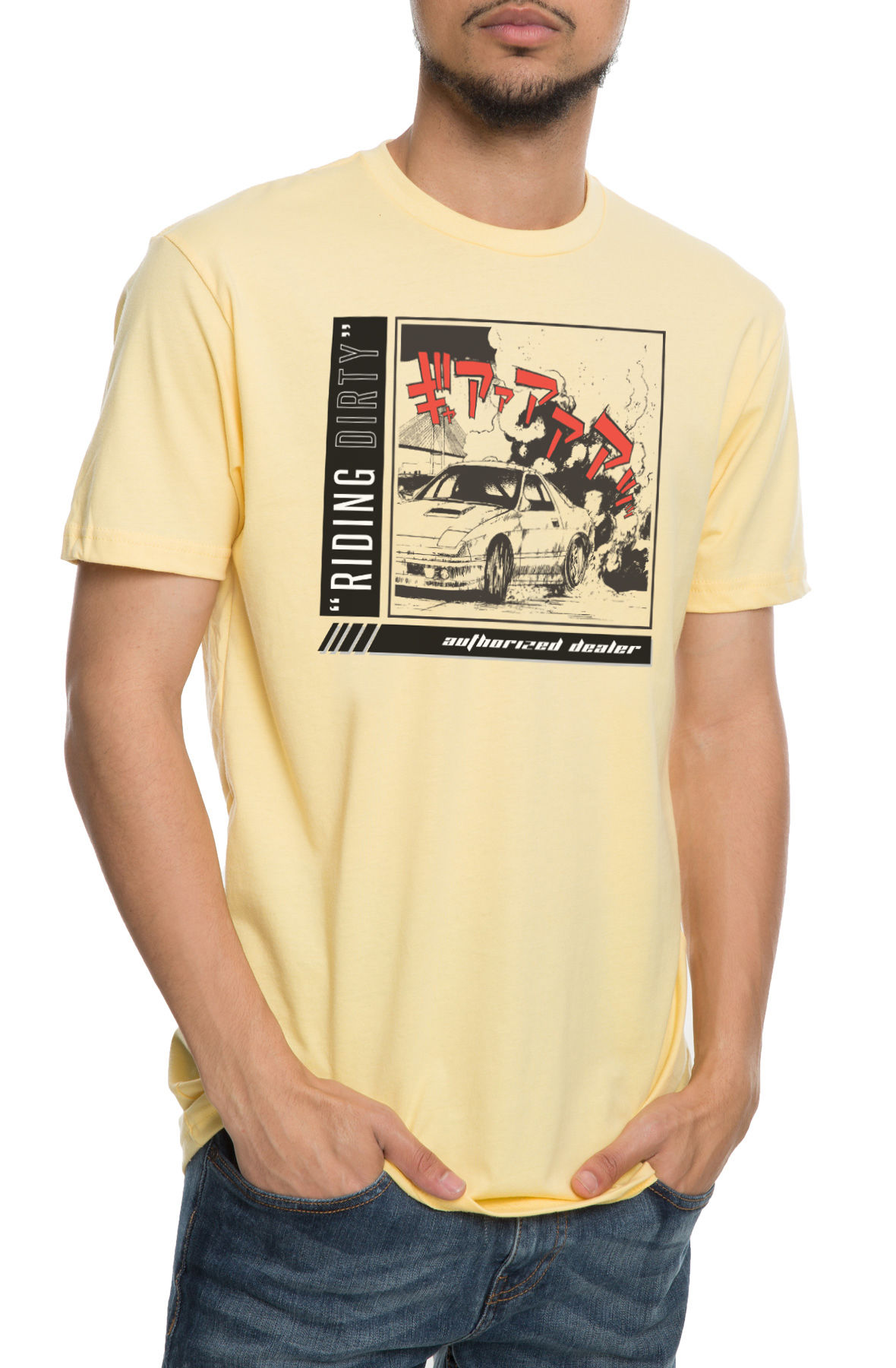 The Riding Dirty Tee in Banana Cream