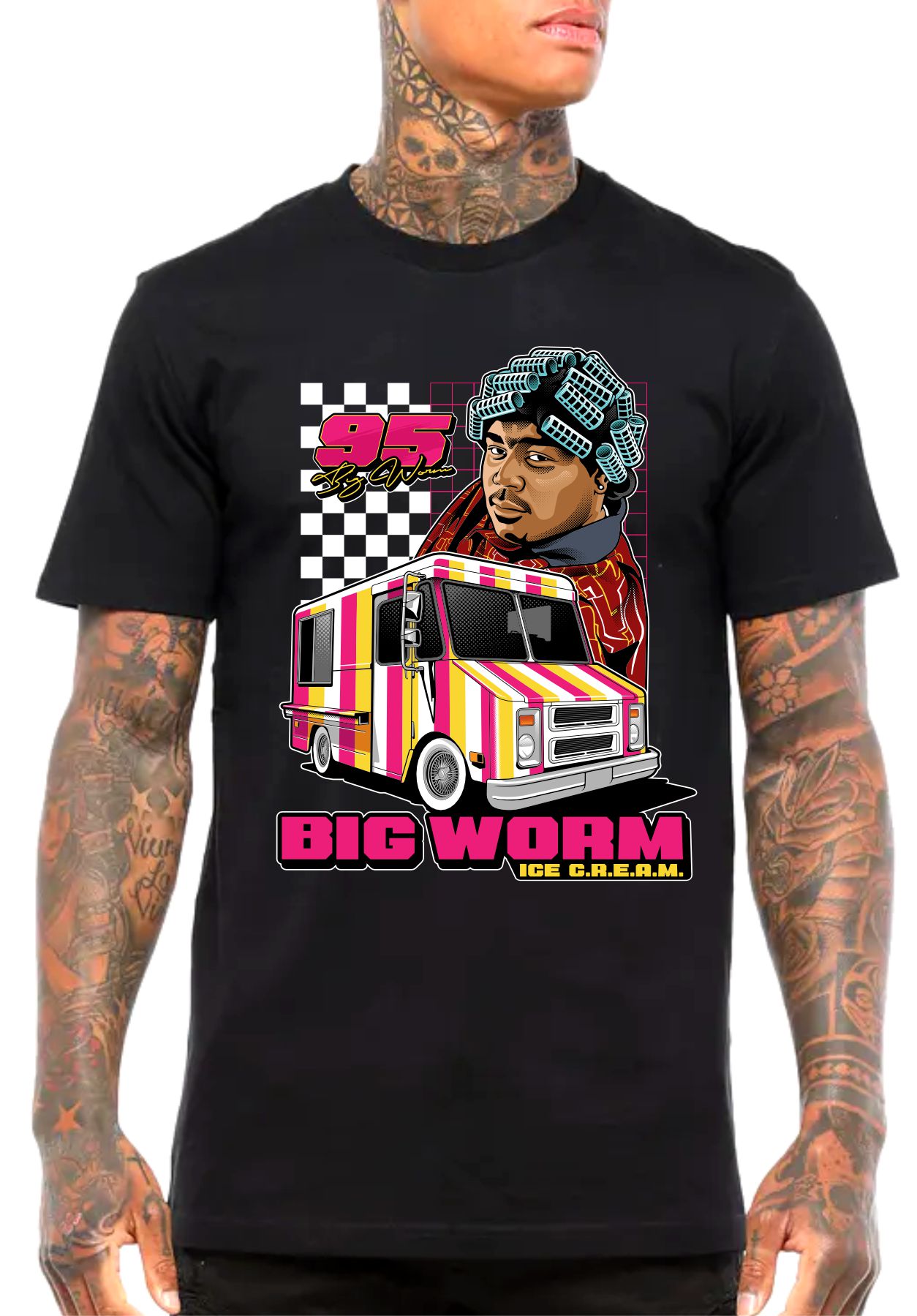 Big Worm Racing T-Shirt in Black