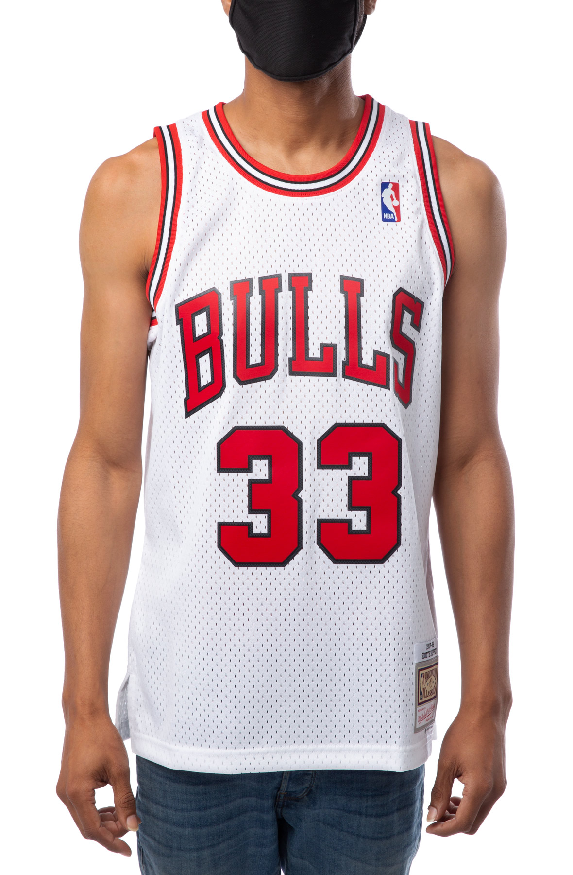 Scottie Pippen Chicago Bulls 1997-98 Black White Swingman Jersey