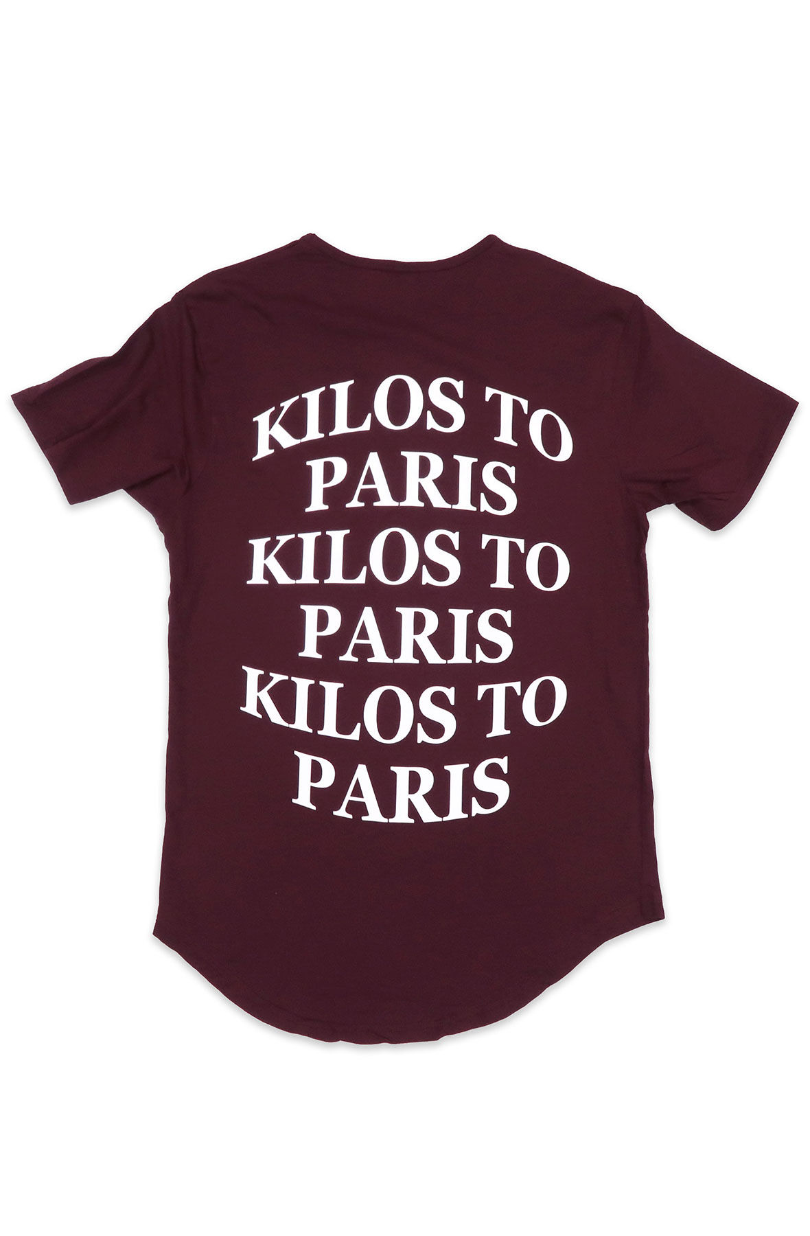 Kilos To Paris Scoop Tee in Burgundy