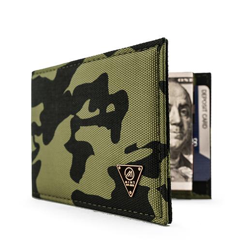 Camo Nylon Magnetic Bifold Olive