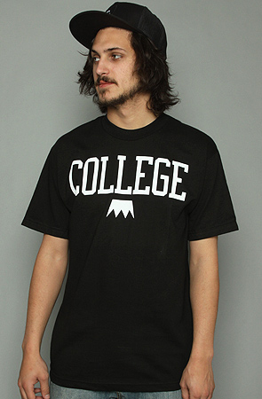 The Asher Roth College Tee in with White 10483-BLKWHT