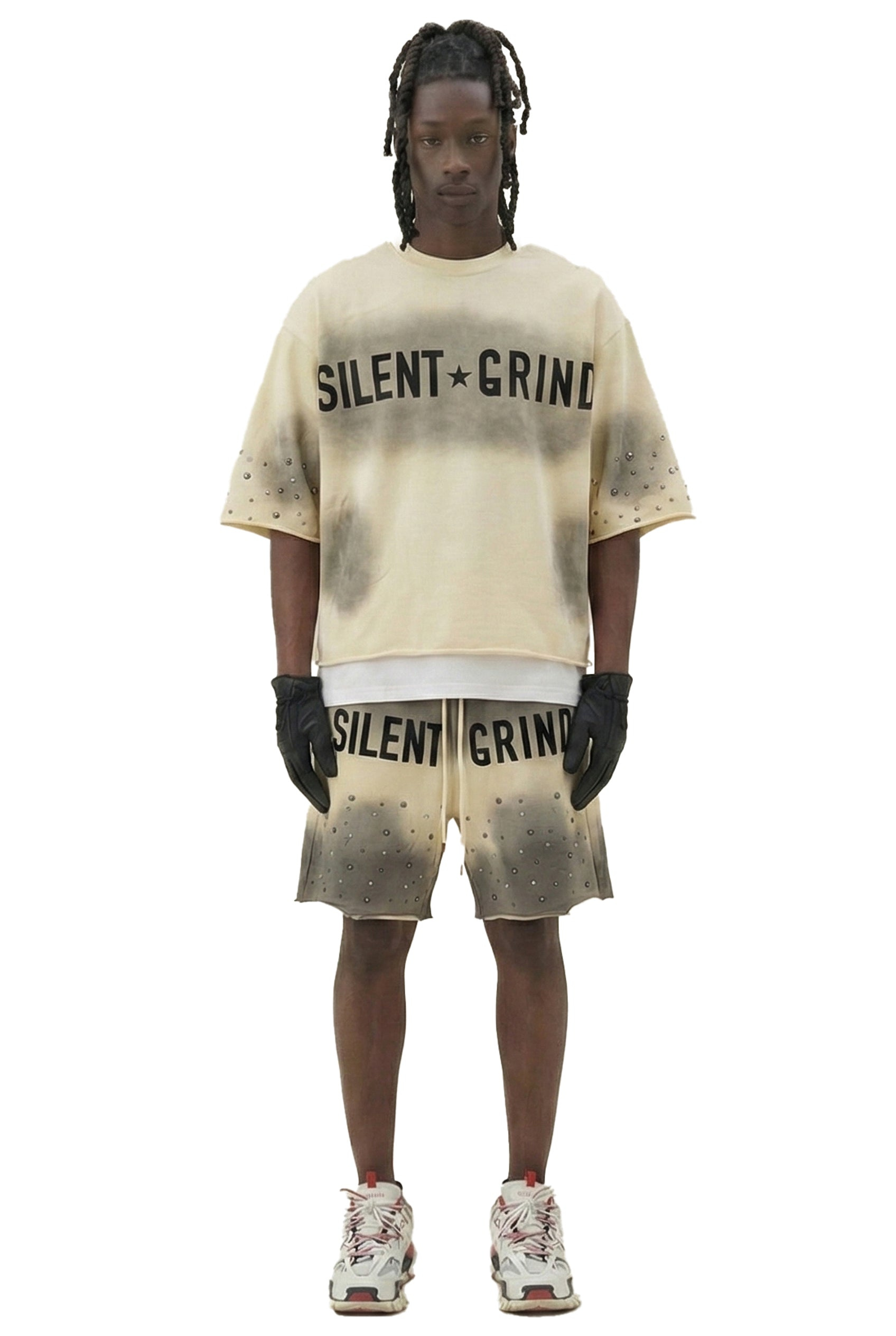 NEW NOEL S/N Jersey 3/4 Sleeve Crop top Tee