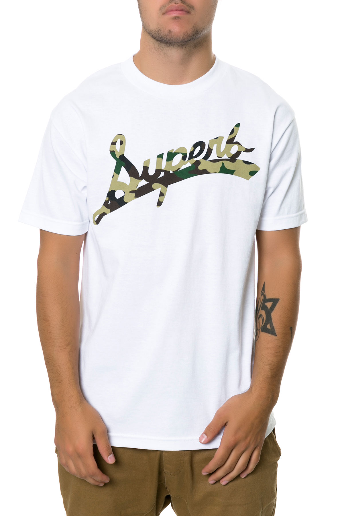 The Camo Hardhitter Tee in White