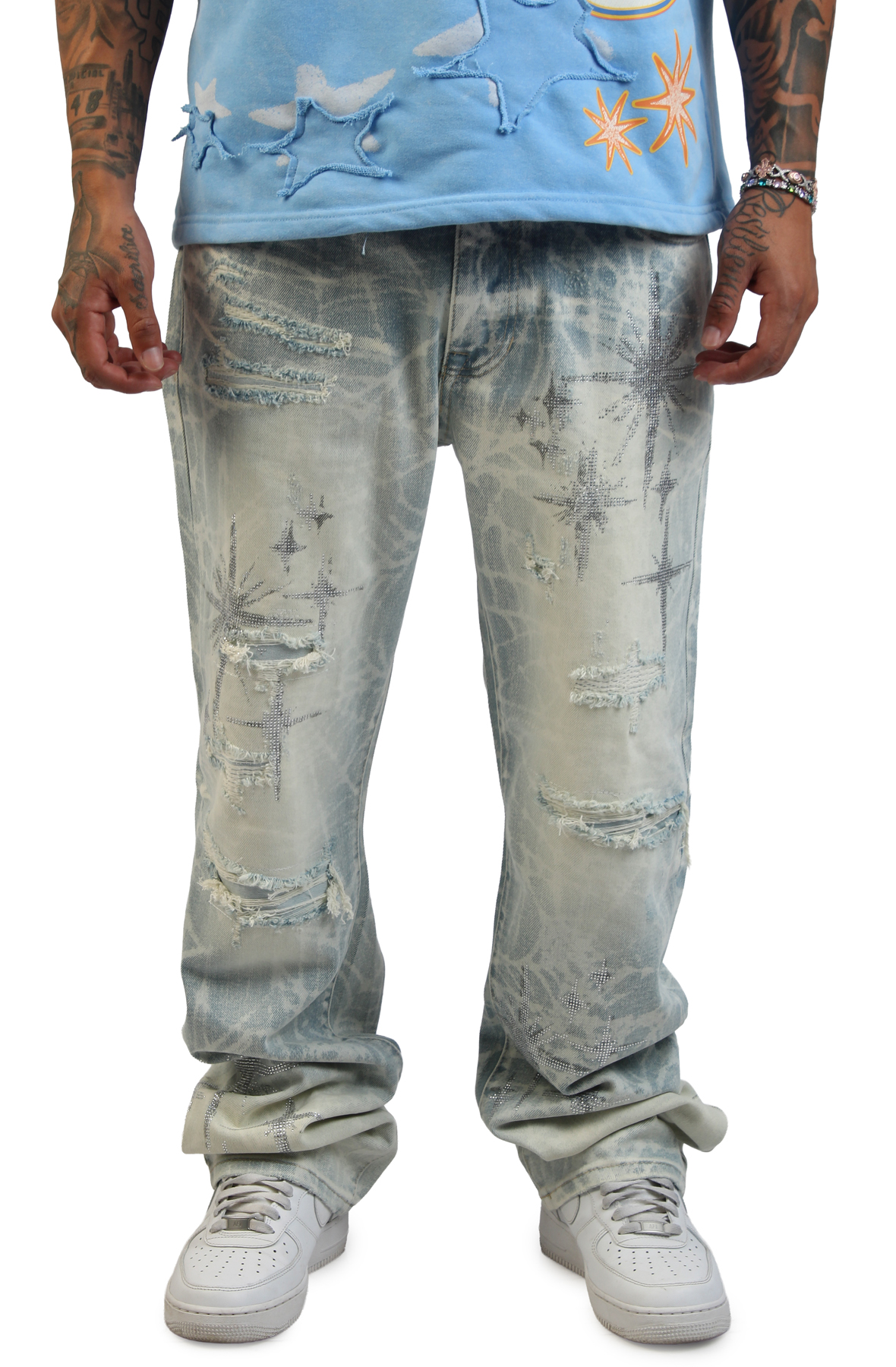 Spider Web Stone Jean