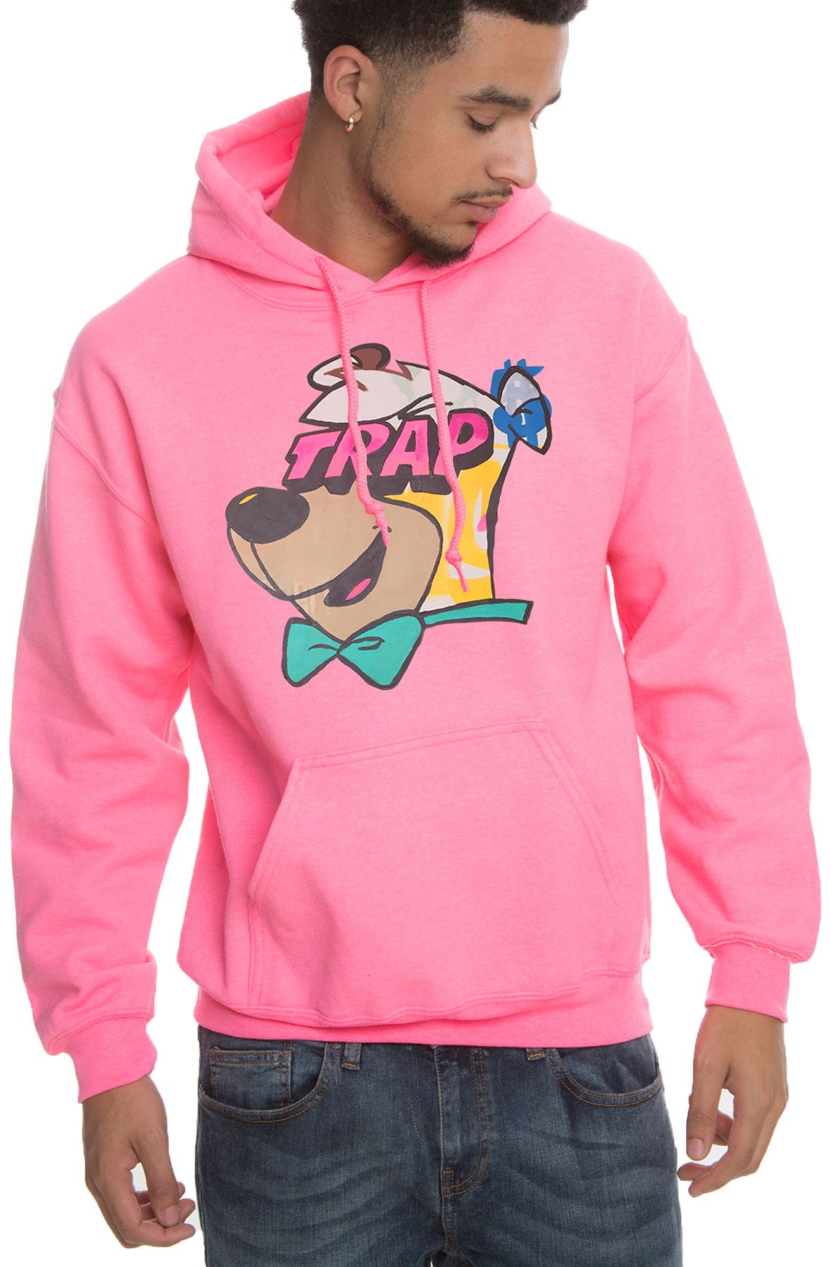 pink trap hoodie