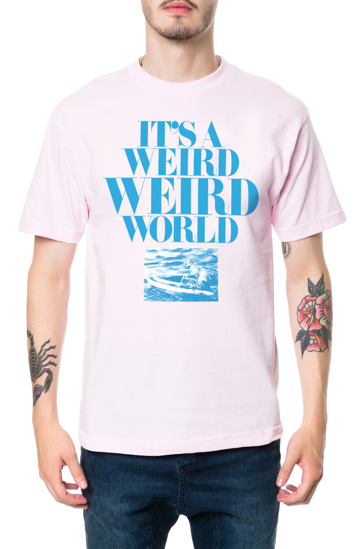 The Weird World Tee in Pink