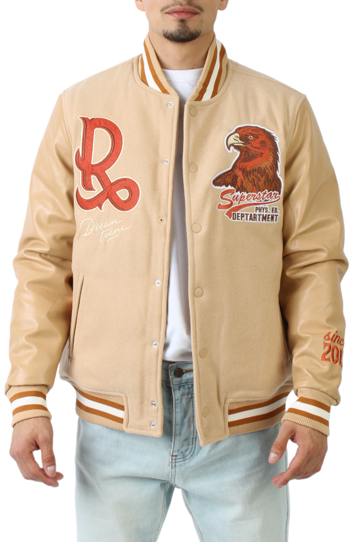 REBEL MINDS Loud Pack Varsity Jacket 922-511YEL - Shiekh