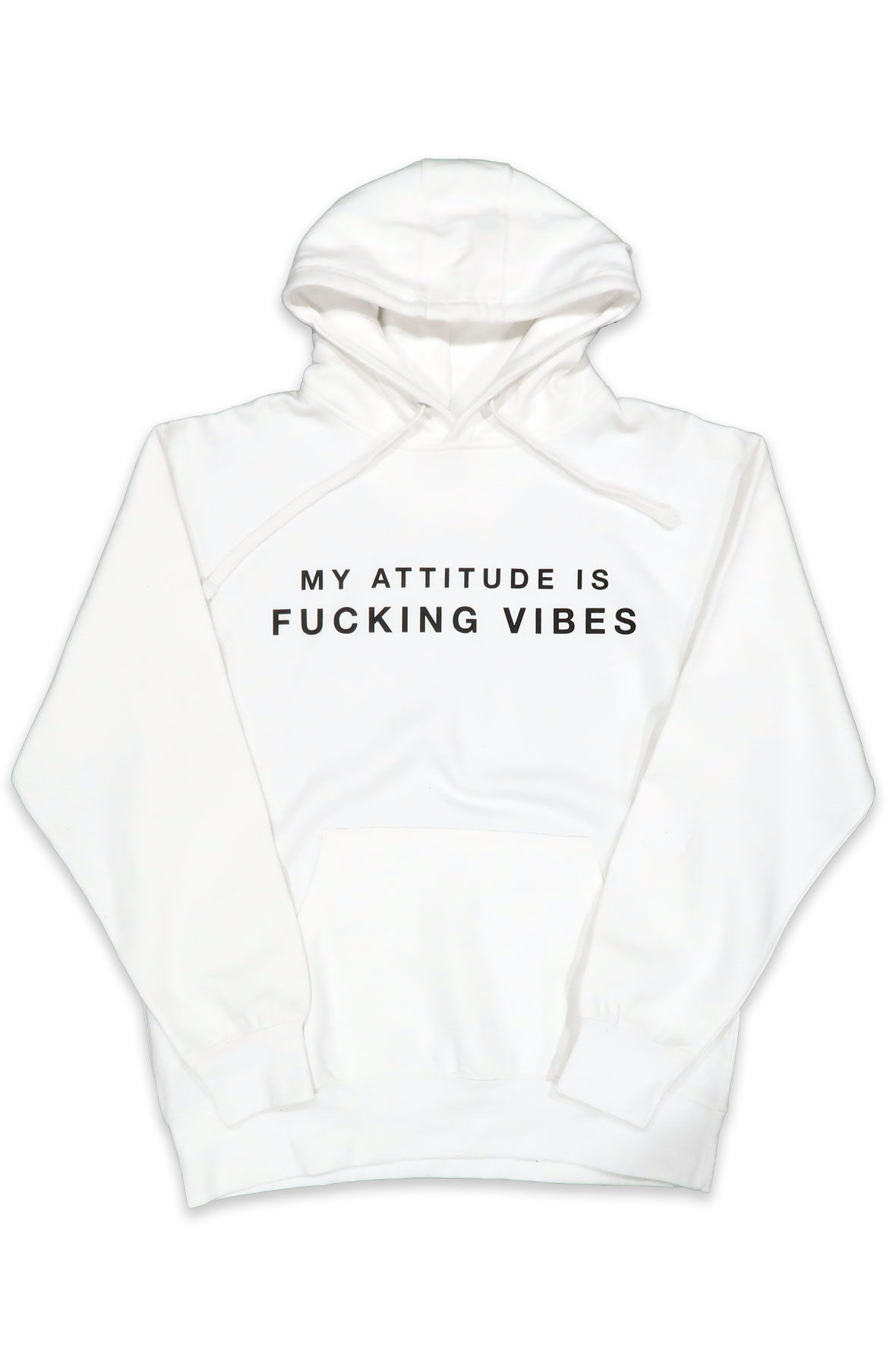 Attitude Vibes Hoodie in White