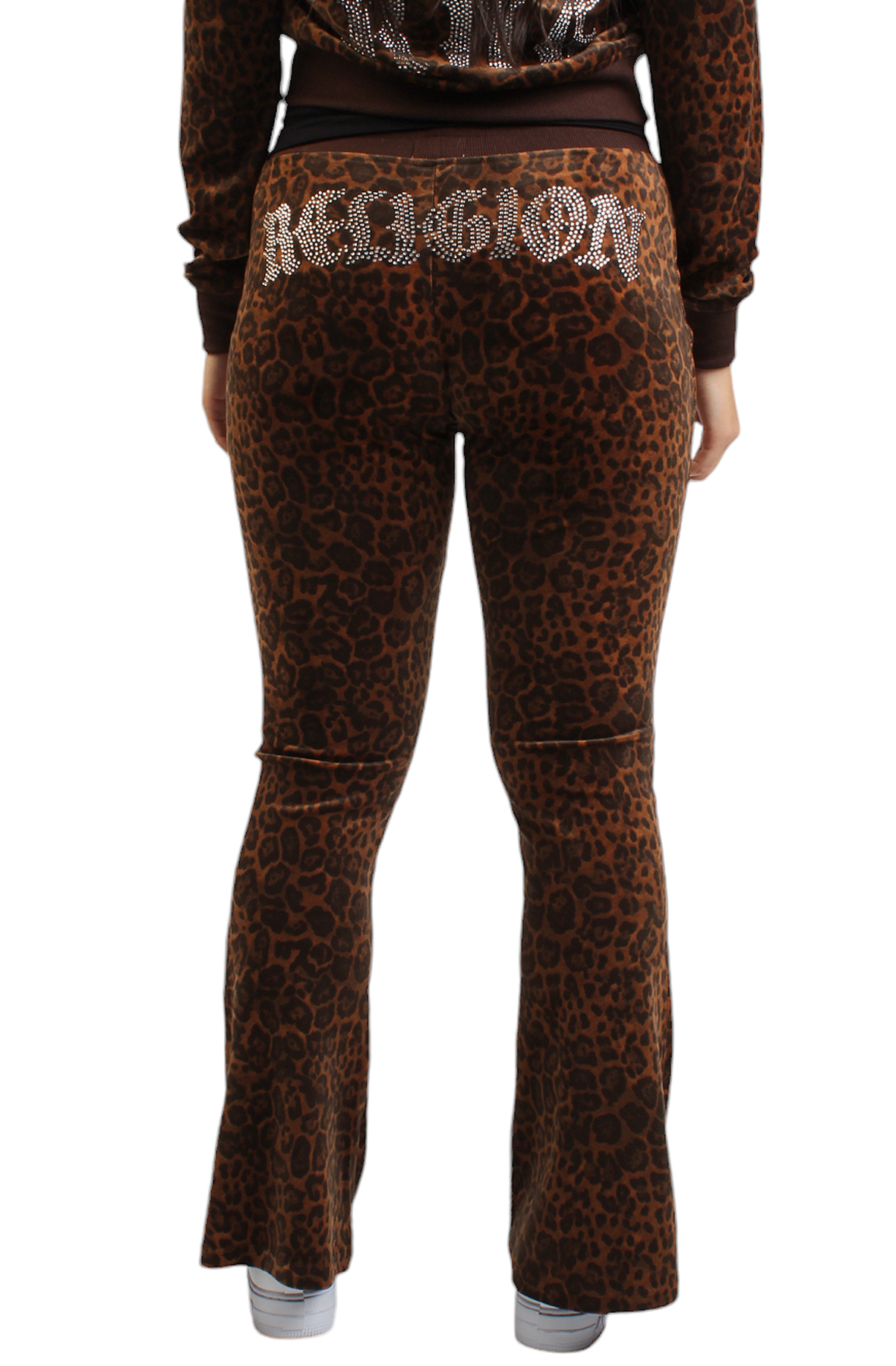 Leopard Velour Track Pant