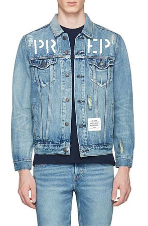 The Prep Distressed Jacket in Denim