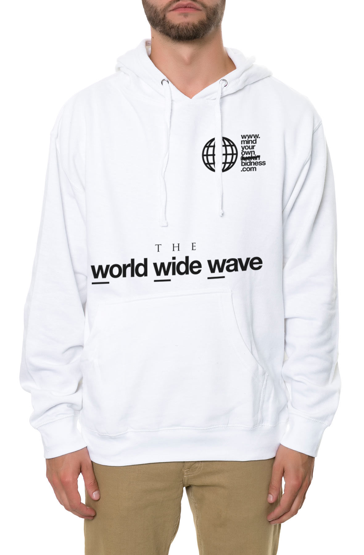 The World Wide Wave Hoodie in White