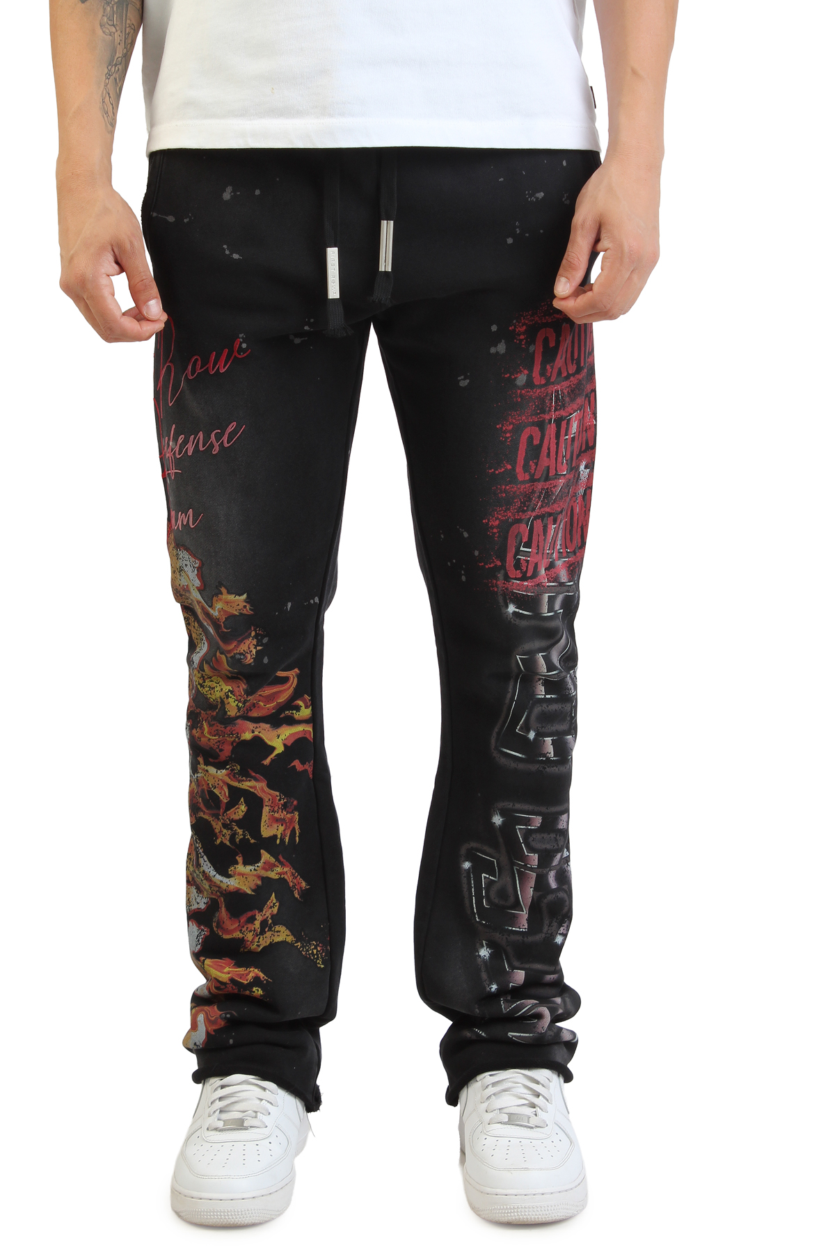 Caution Not So Quiet Stacked Sweatpant