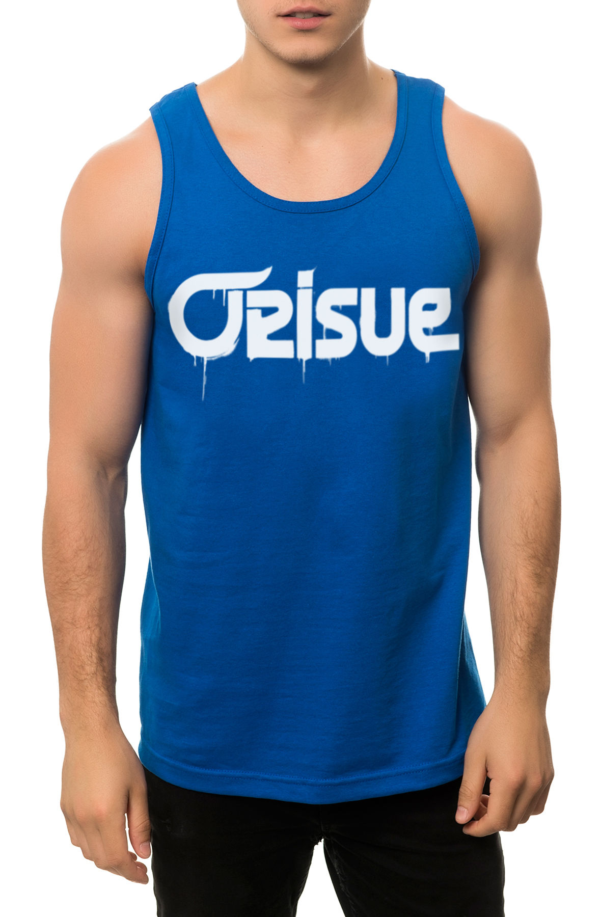 The New Age Spray Tank Top in Blue