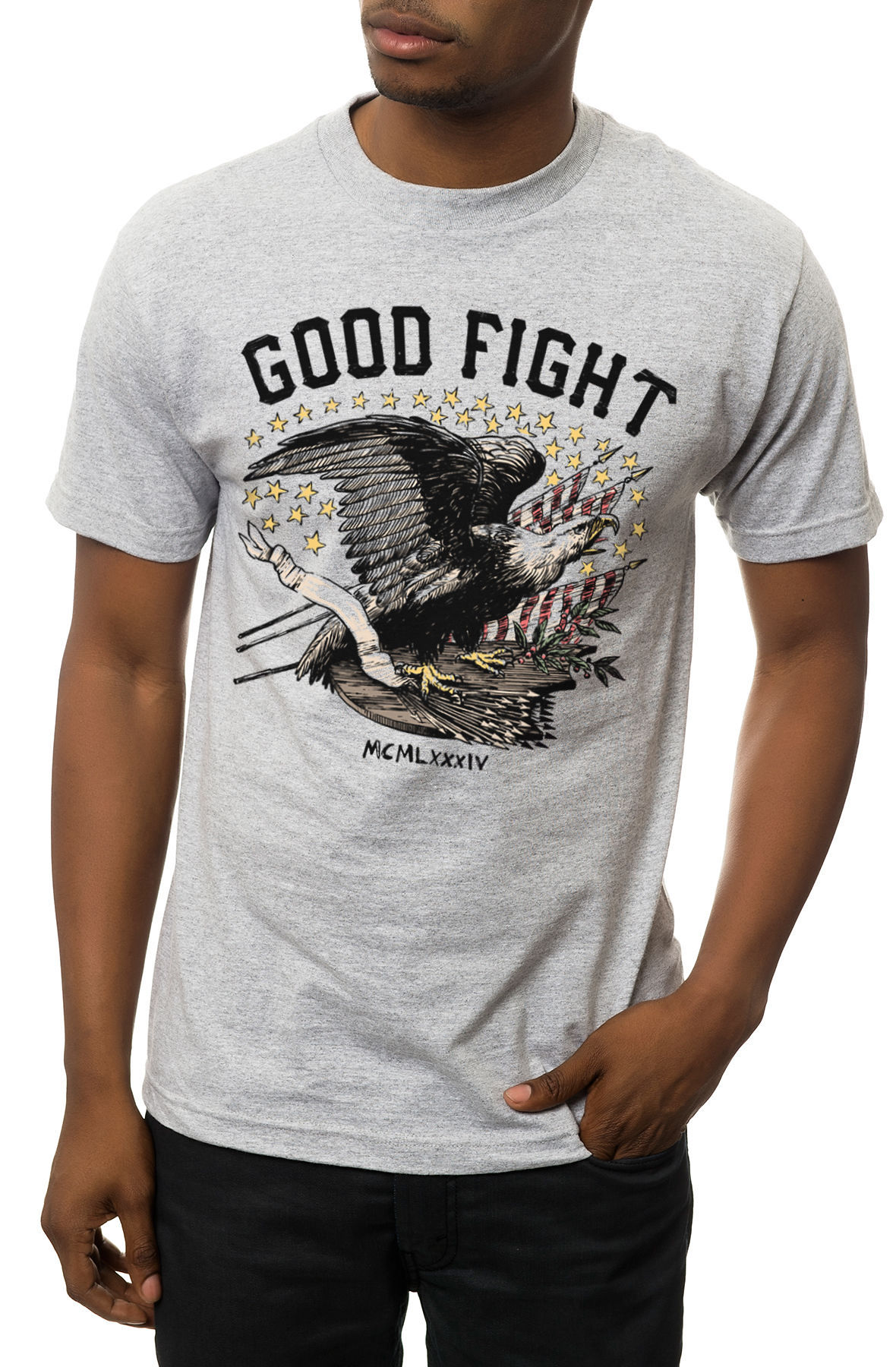 The Eagle Tee in Heather Grey