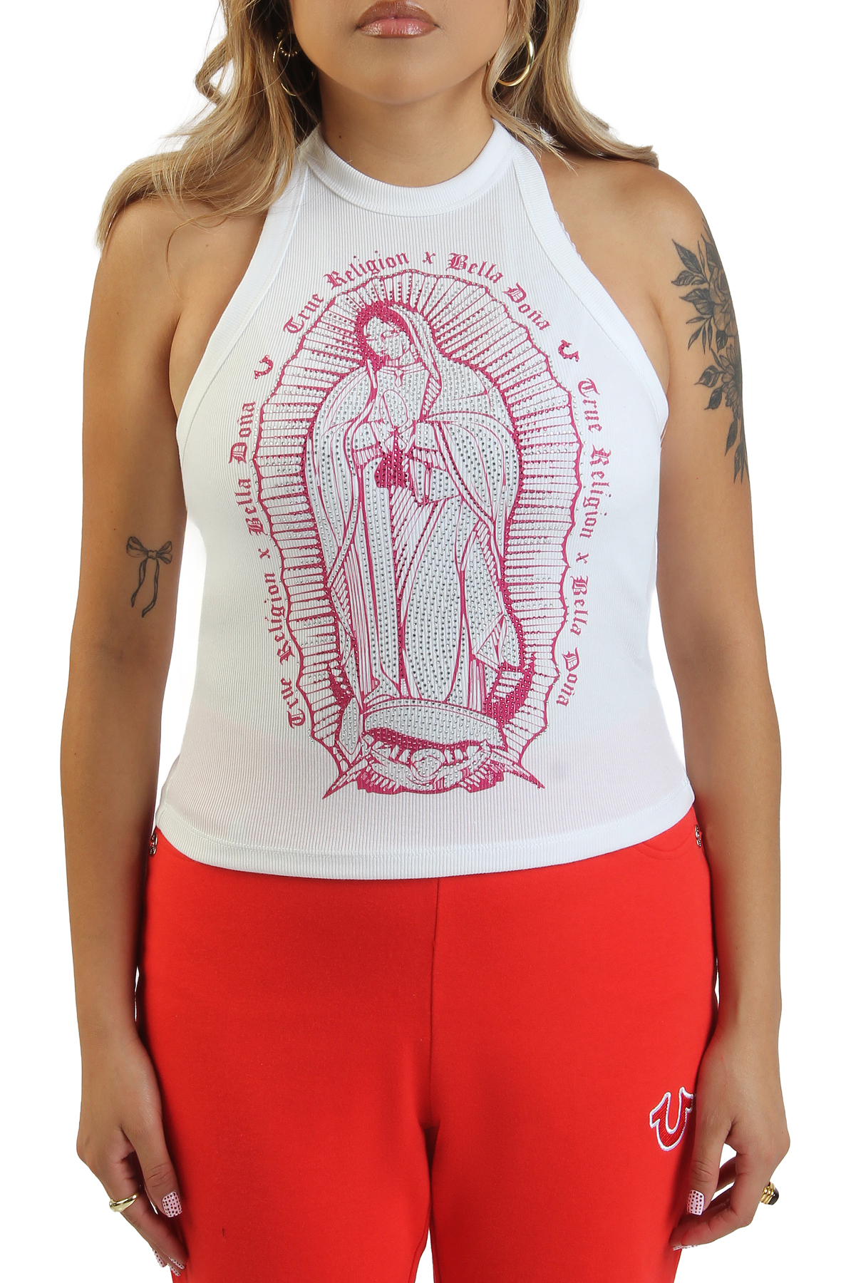 True Religion X Bella Dona Crystal Halter Top
