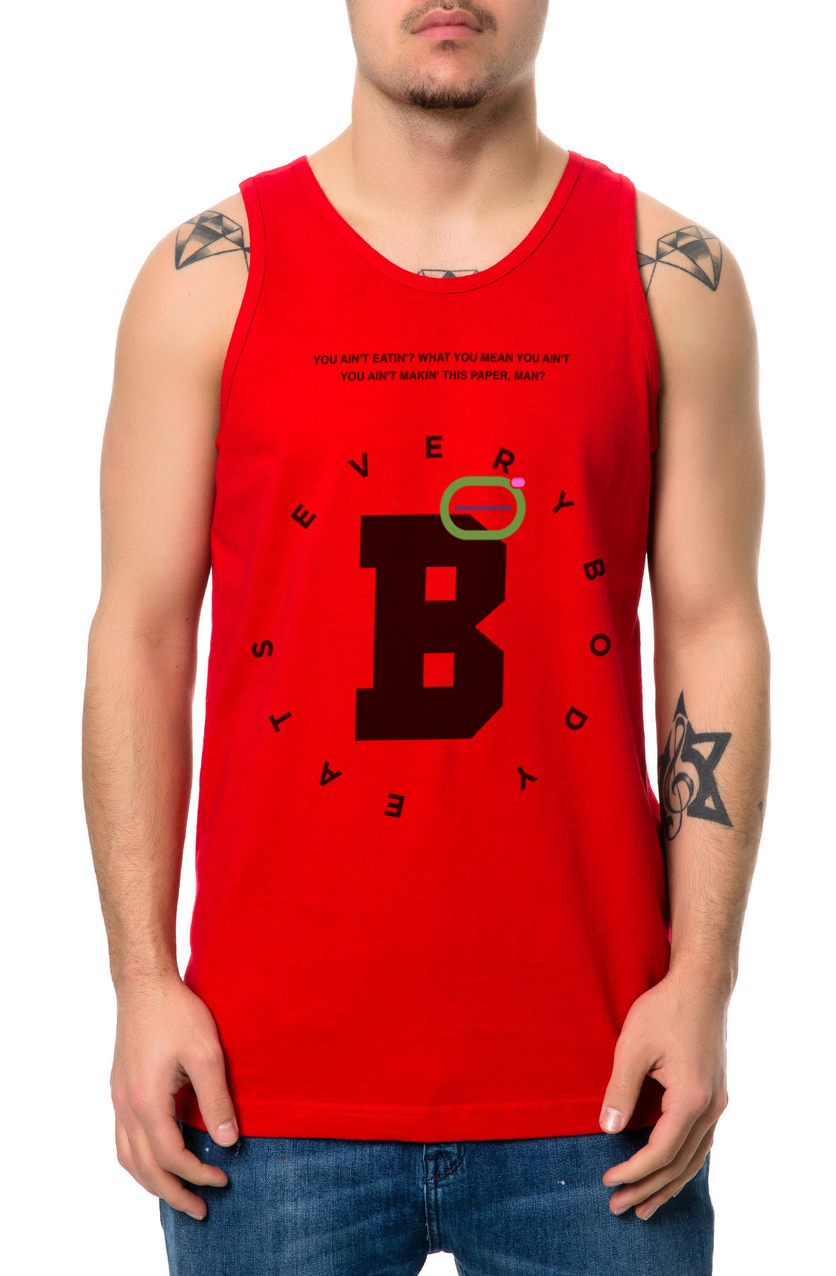 The Everybody Eats Tank Top in Red