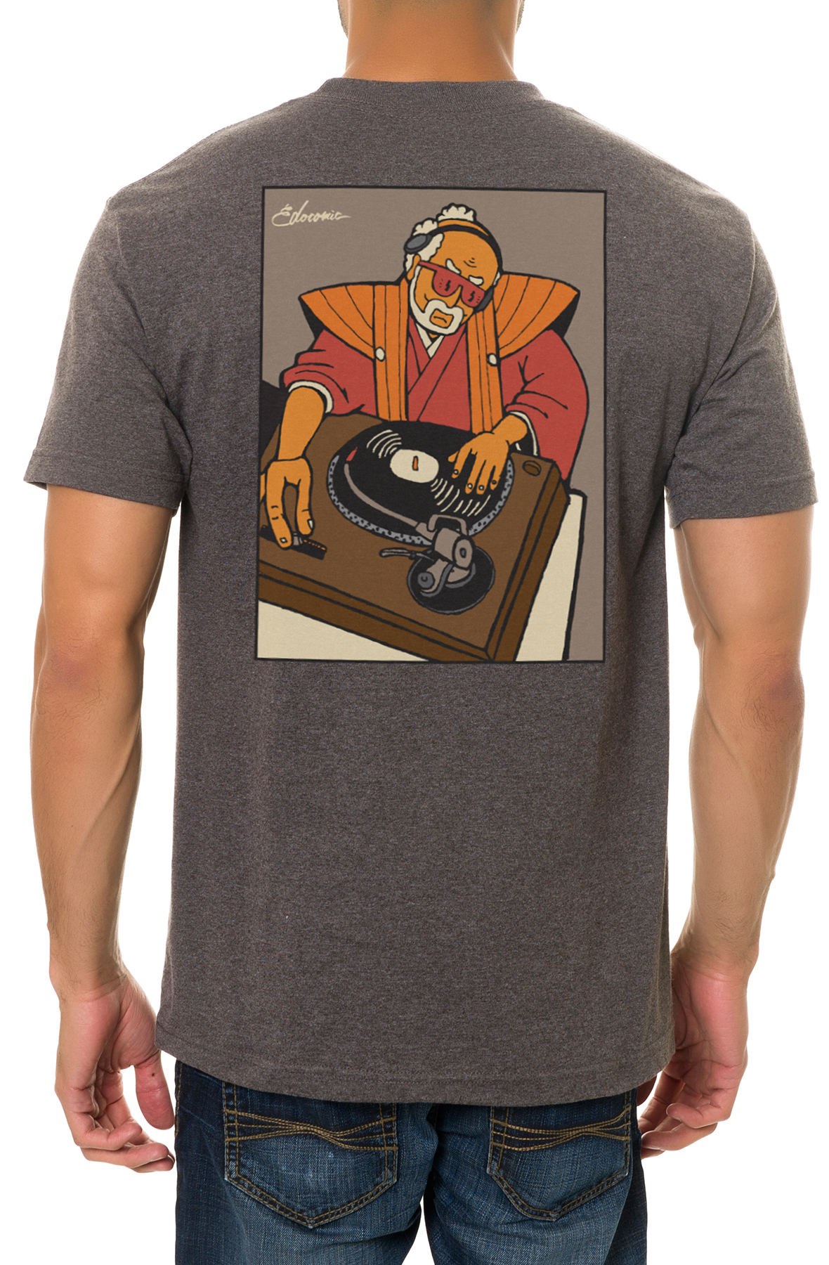 The DJ Grandpa Tee in Charcoal Heather