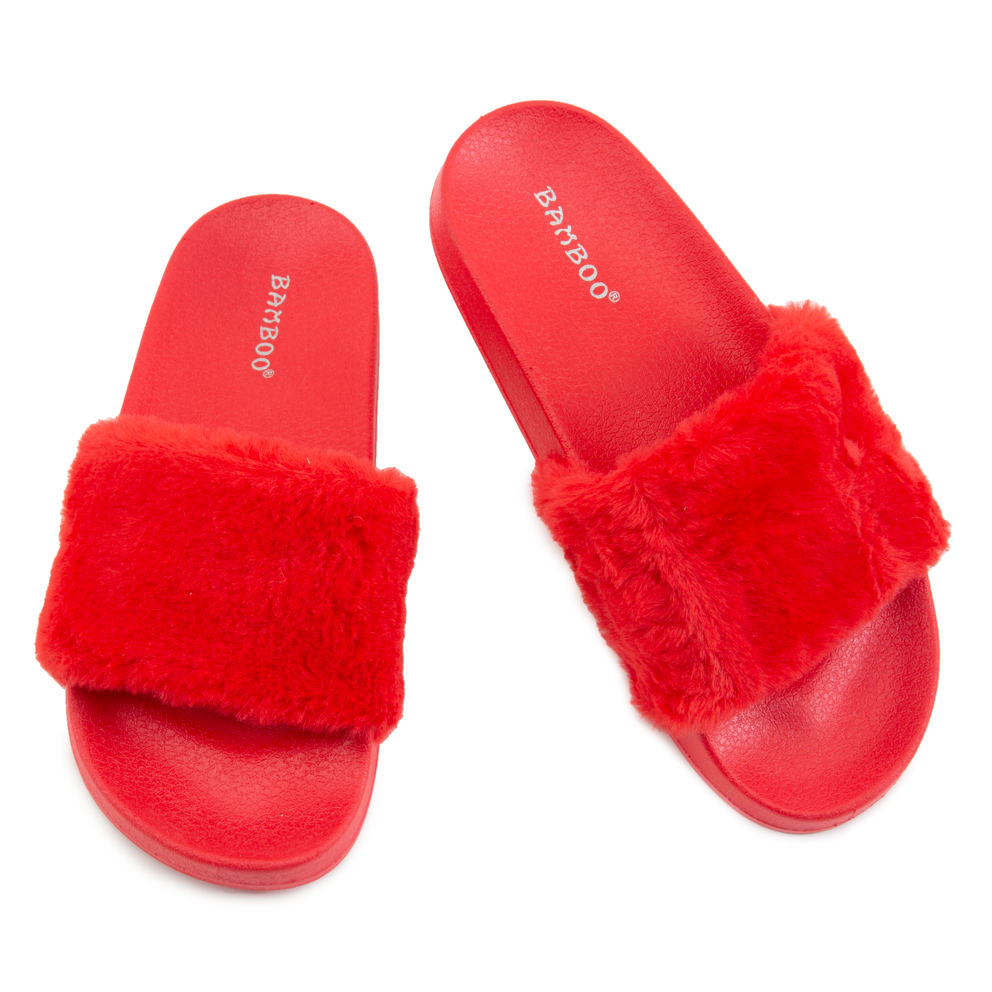 Flatter-15 Fur Band Slides