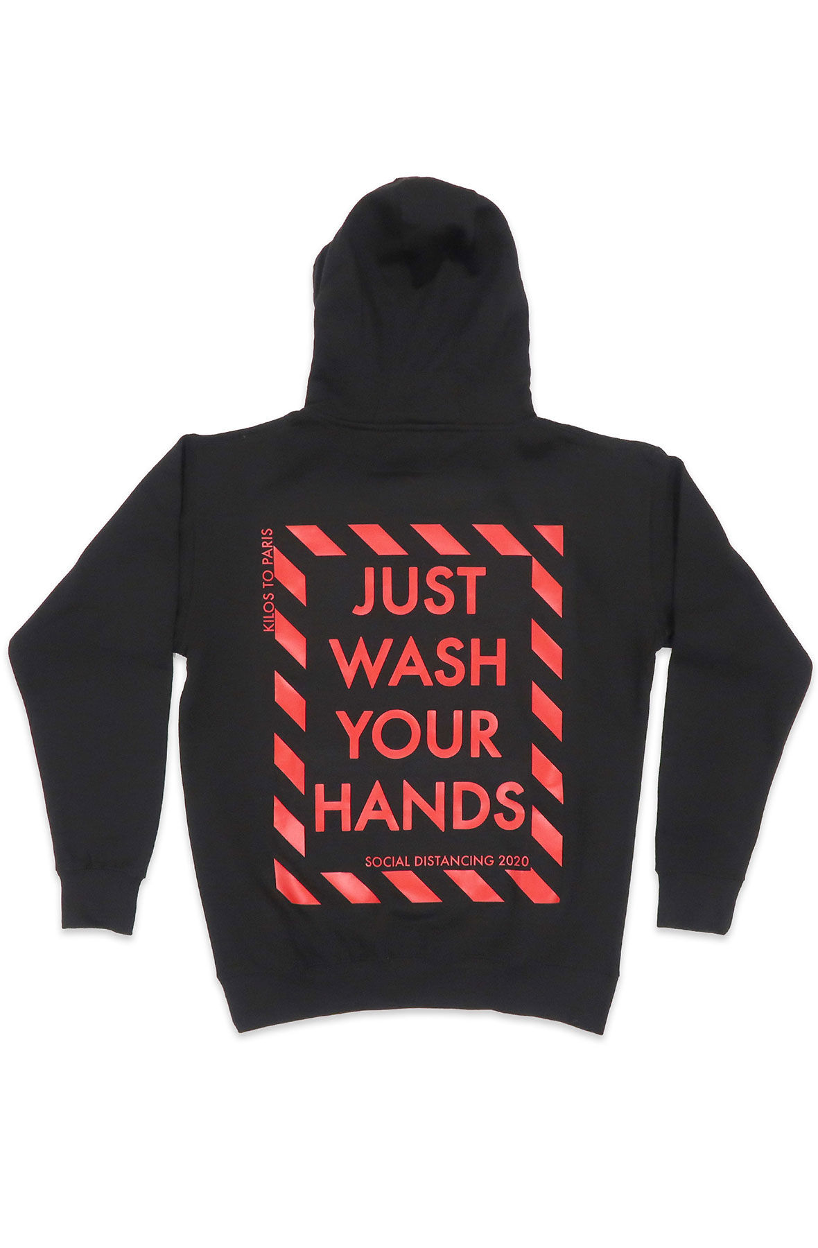 Just Wash Your Hands Hoodie in Black