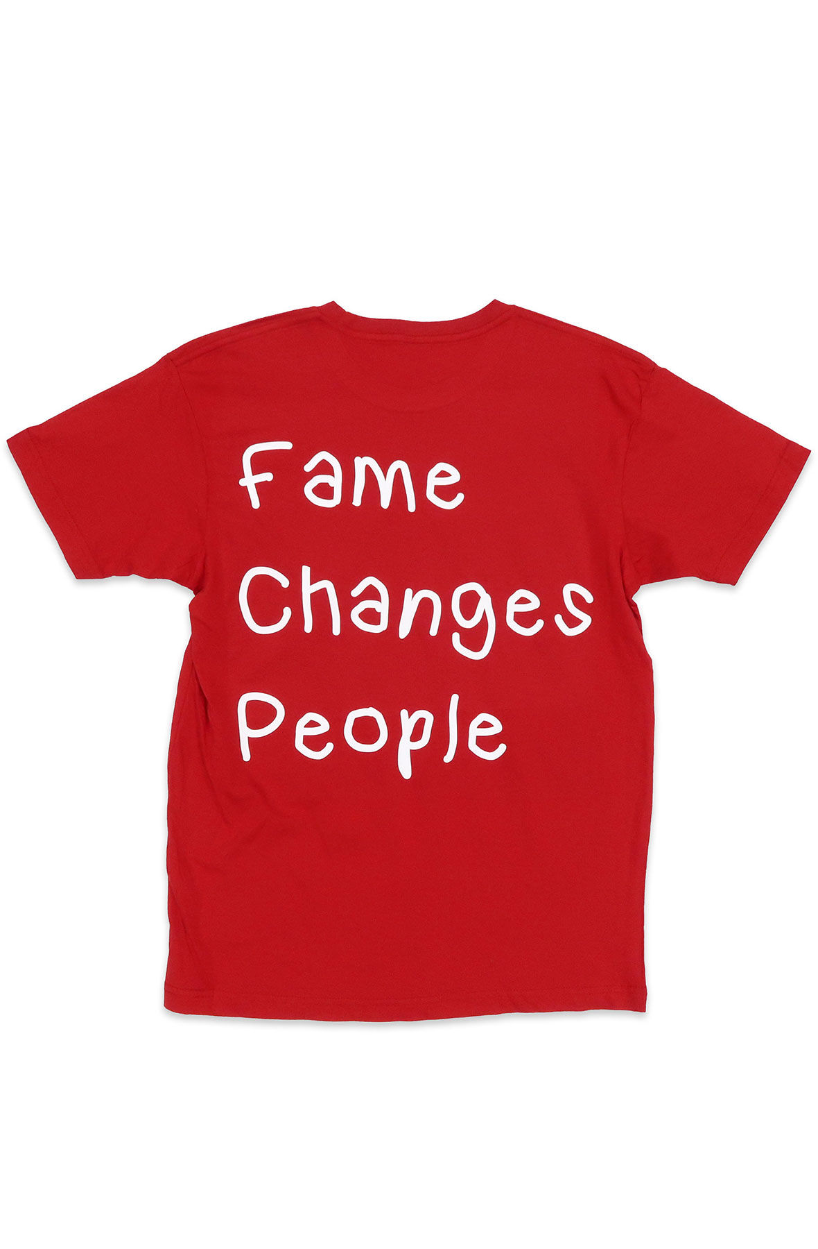 Fame Changes People Tee in Red and White