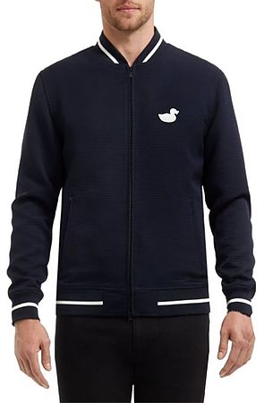 The Neoprene Track Jacket in Navy