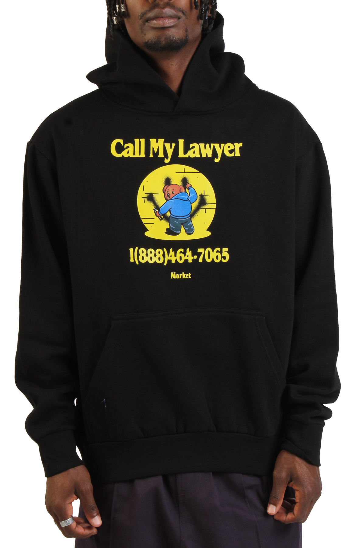 Smiley Call My Lawyer Bear Hoodie