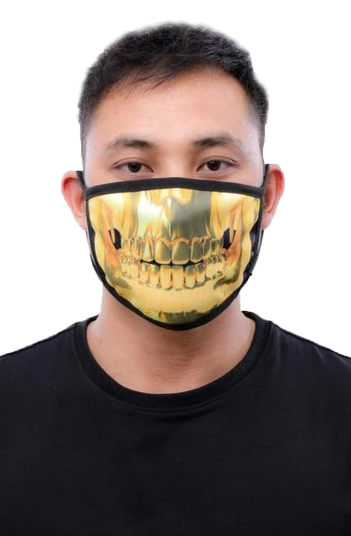 gold teeth face mask