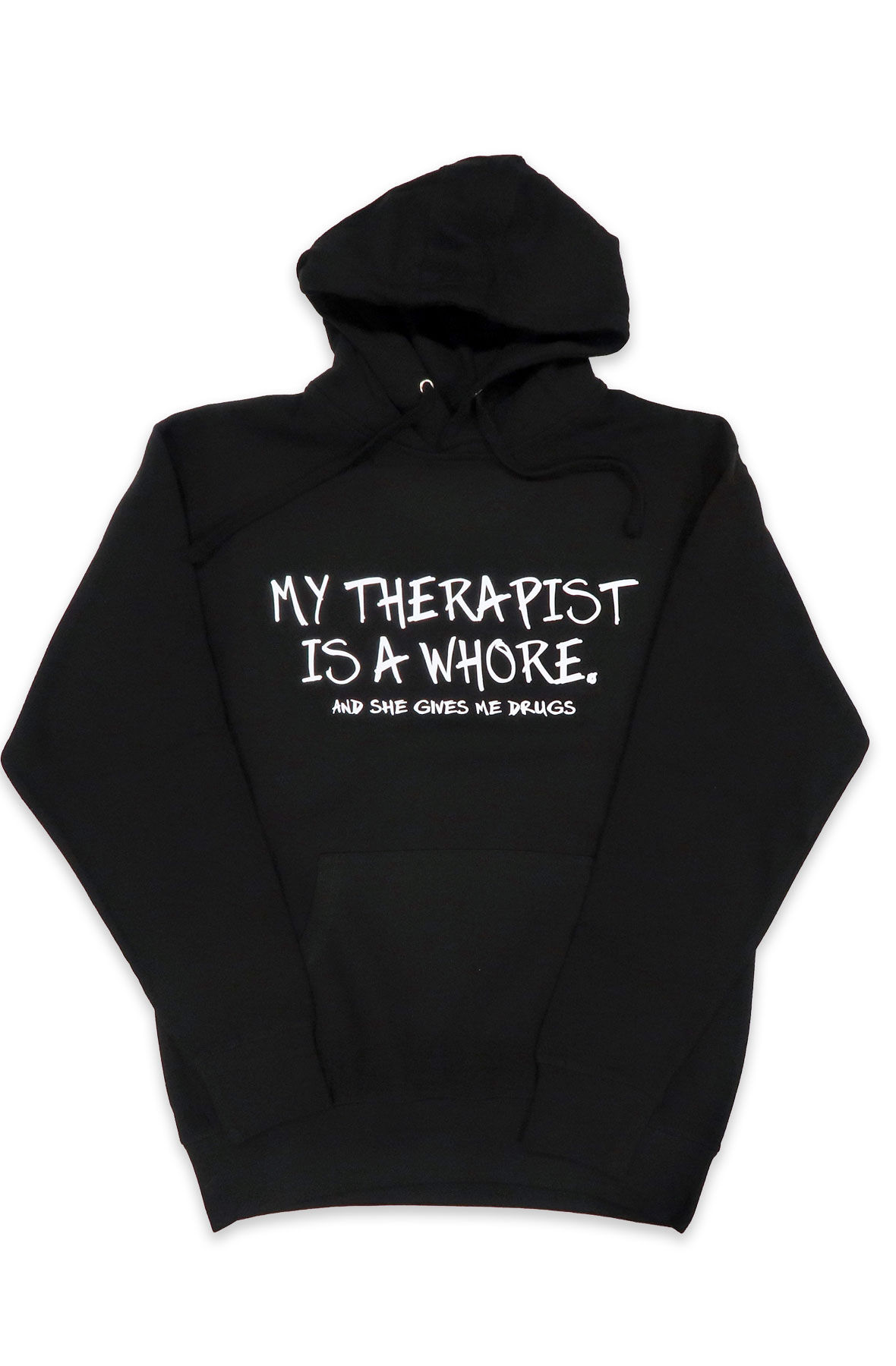 Whore Therapist Hoodie in Black