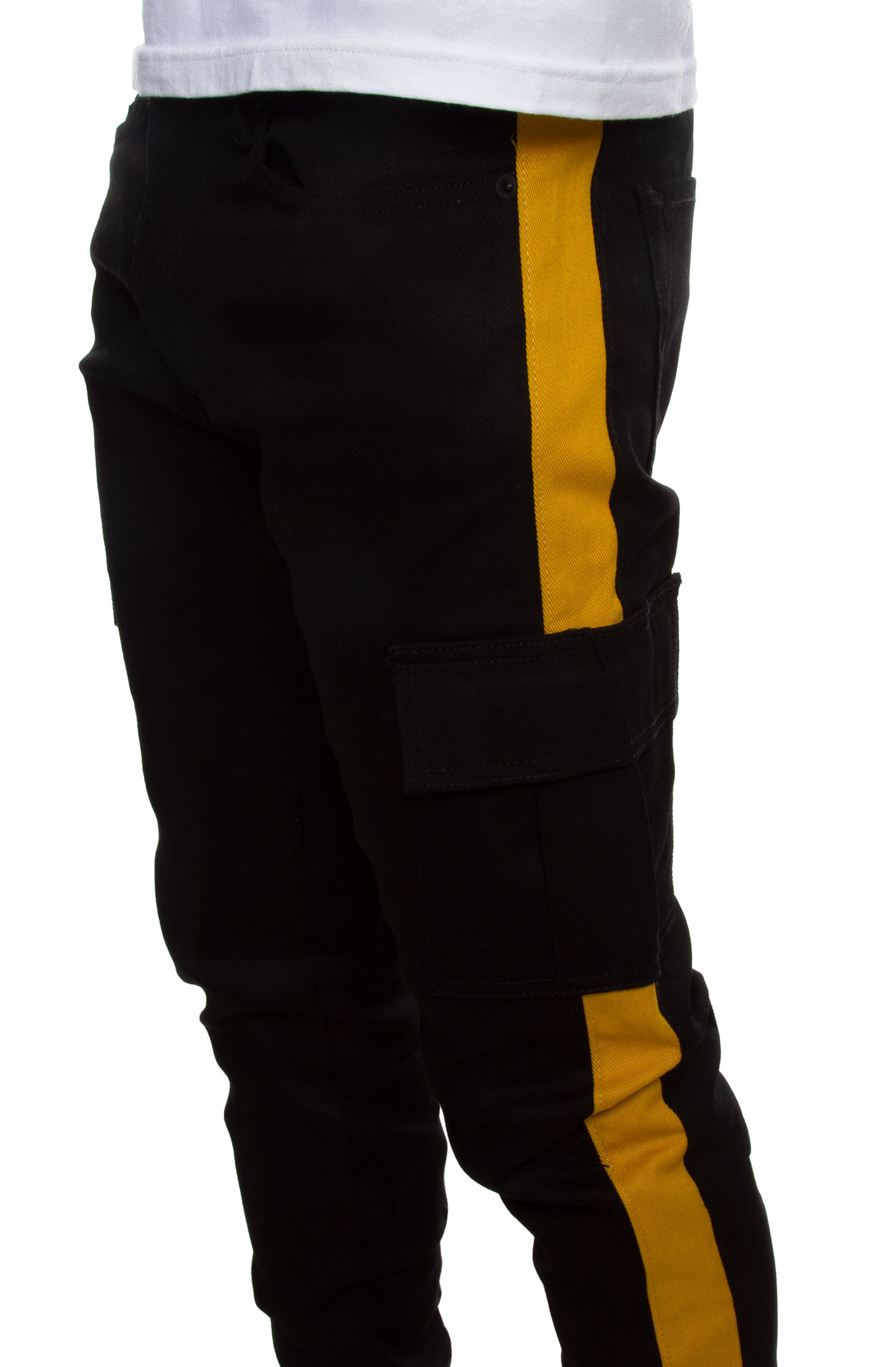 Union Track Athletic Cargo in Black/Yellow