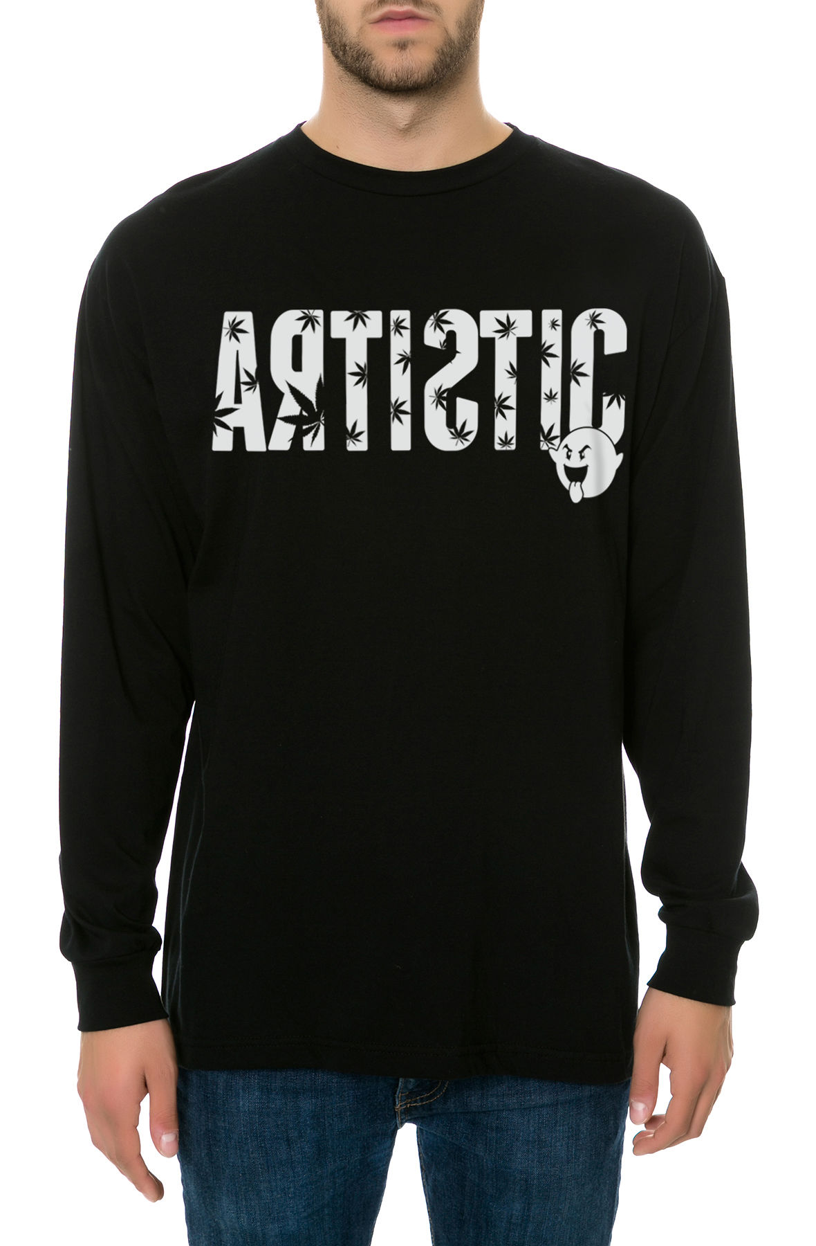 The Artistic 420 Long Sleeve Tee in Black